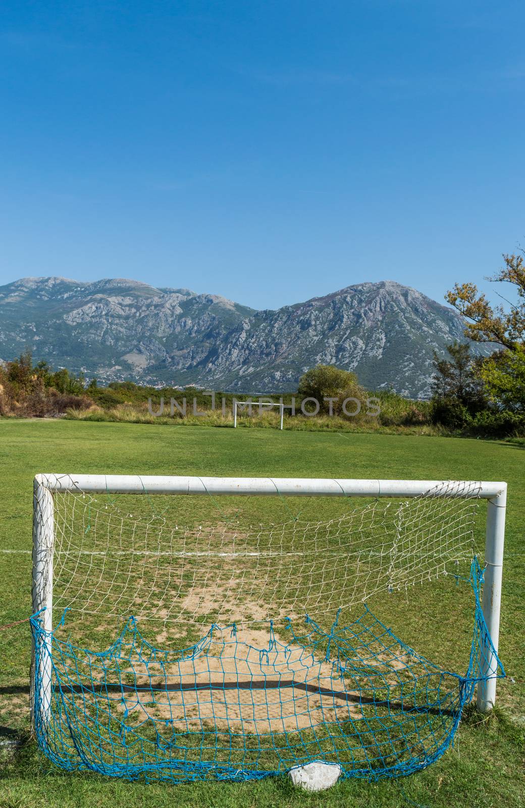 Soccer goals at the mountain  by radzonimo