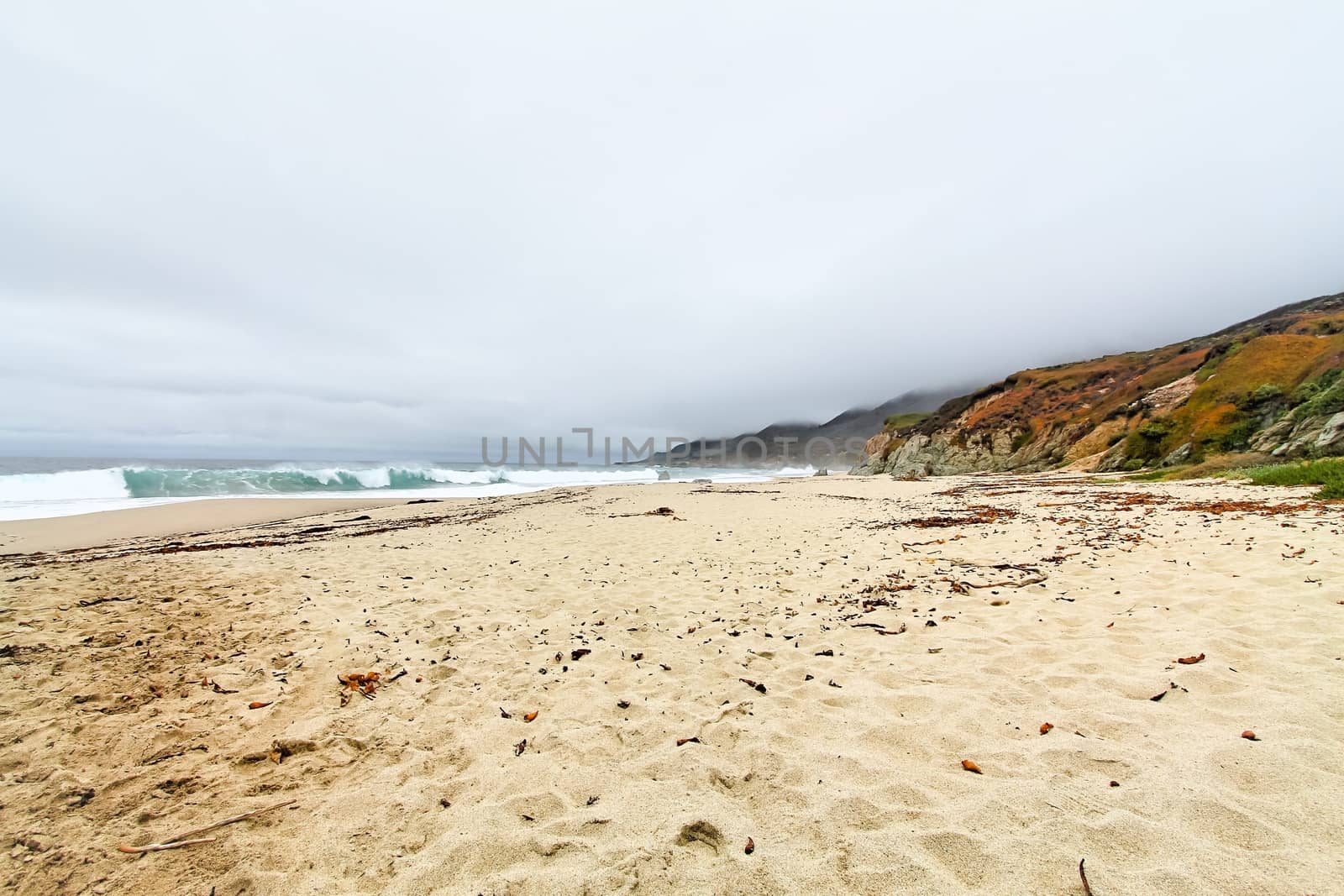 beach on highway 1, Big Sur, California, USA