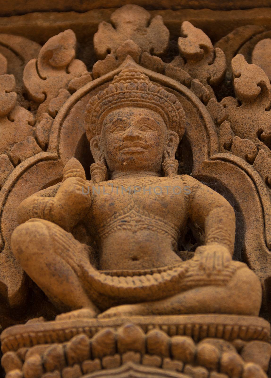 Bas-Relief at Bantey Srey Temple showing an God