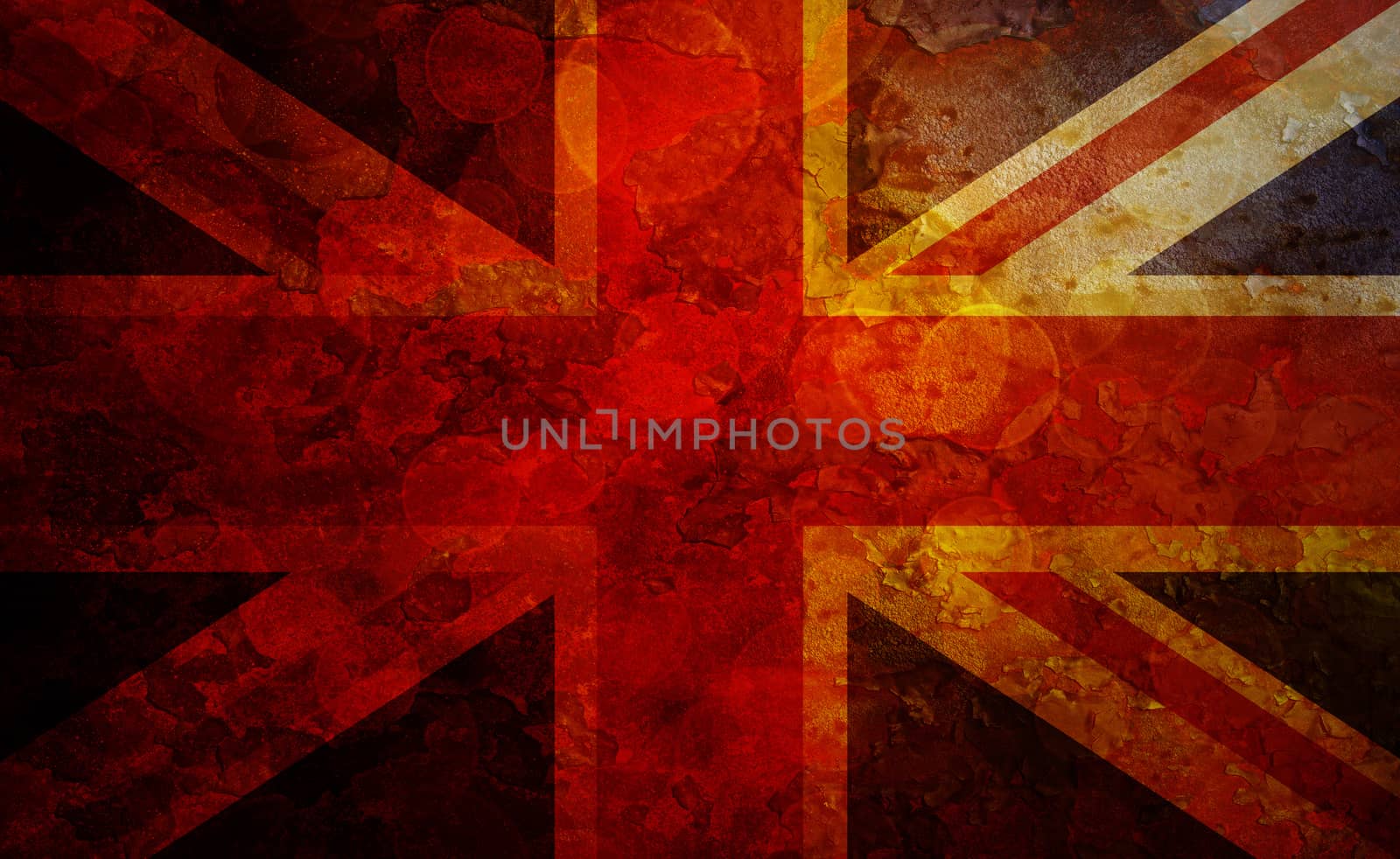 Union Jack Great Britain Flag with Grunge Texture Background Illustration