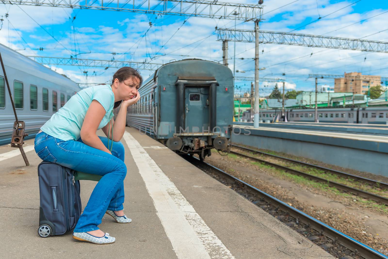 distressed young girl late for his train by kosmsos111