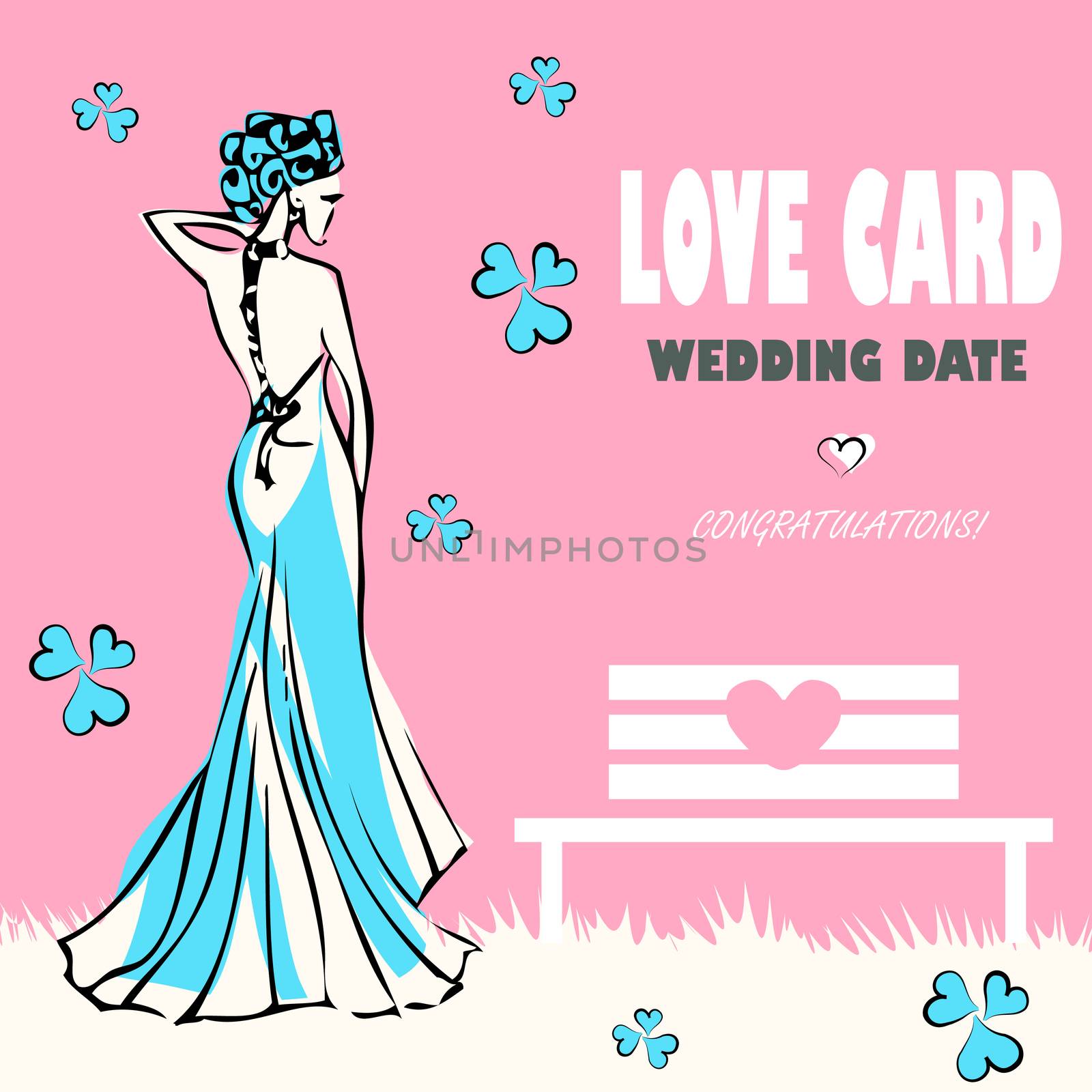 Wedding card, love nature, congratulations logo. Vector weddings by IconsJewelry