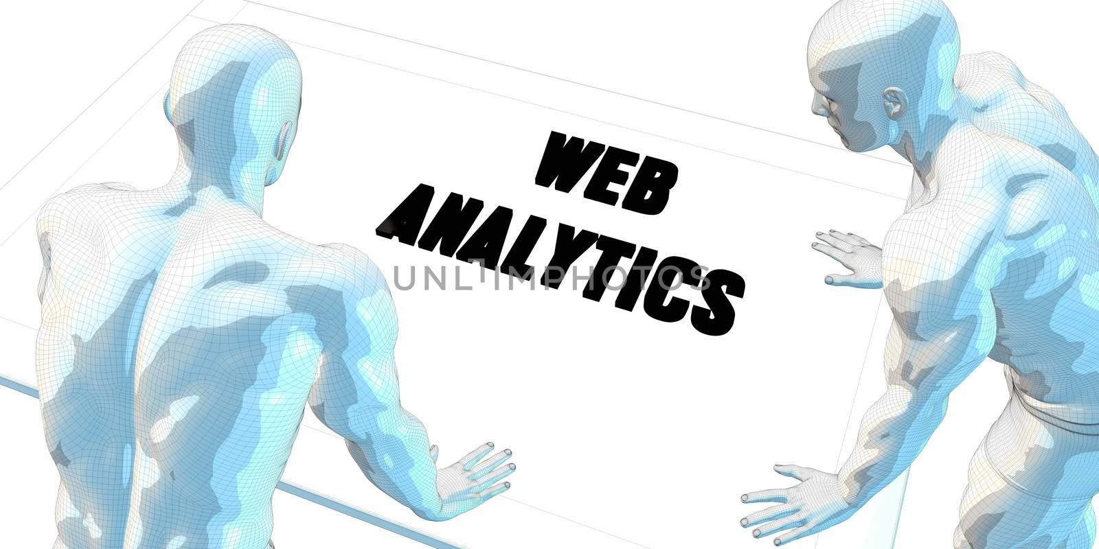Web Analytics Discussion and Business Meeting Concept Art