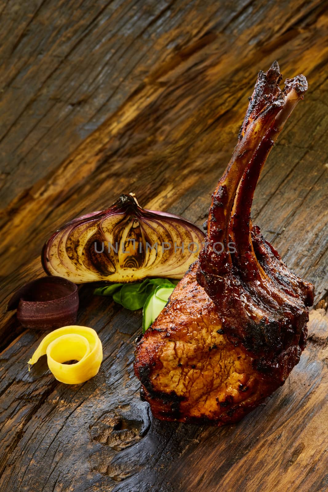 Grilled Pork Chop With Ribs by sarymsakov