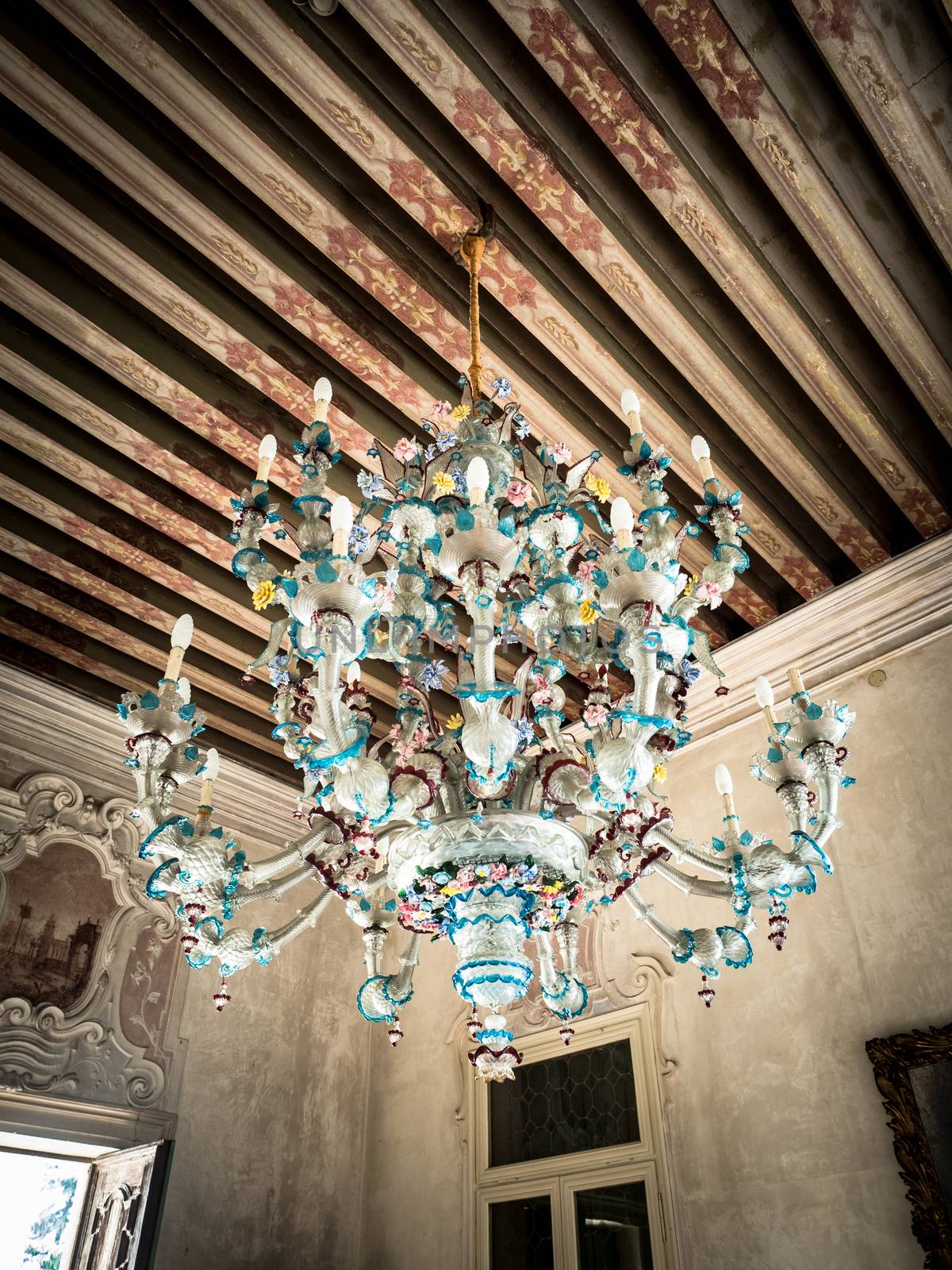 Antique chandelier of blown glass. by Isaac74