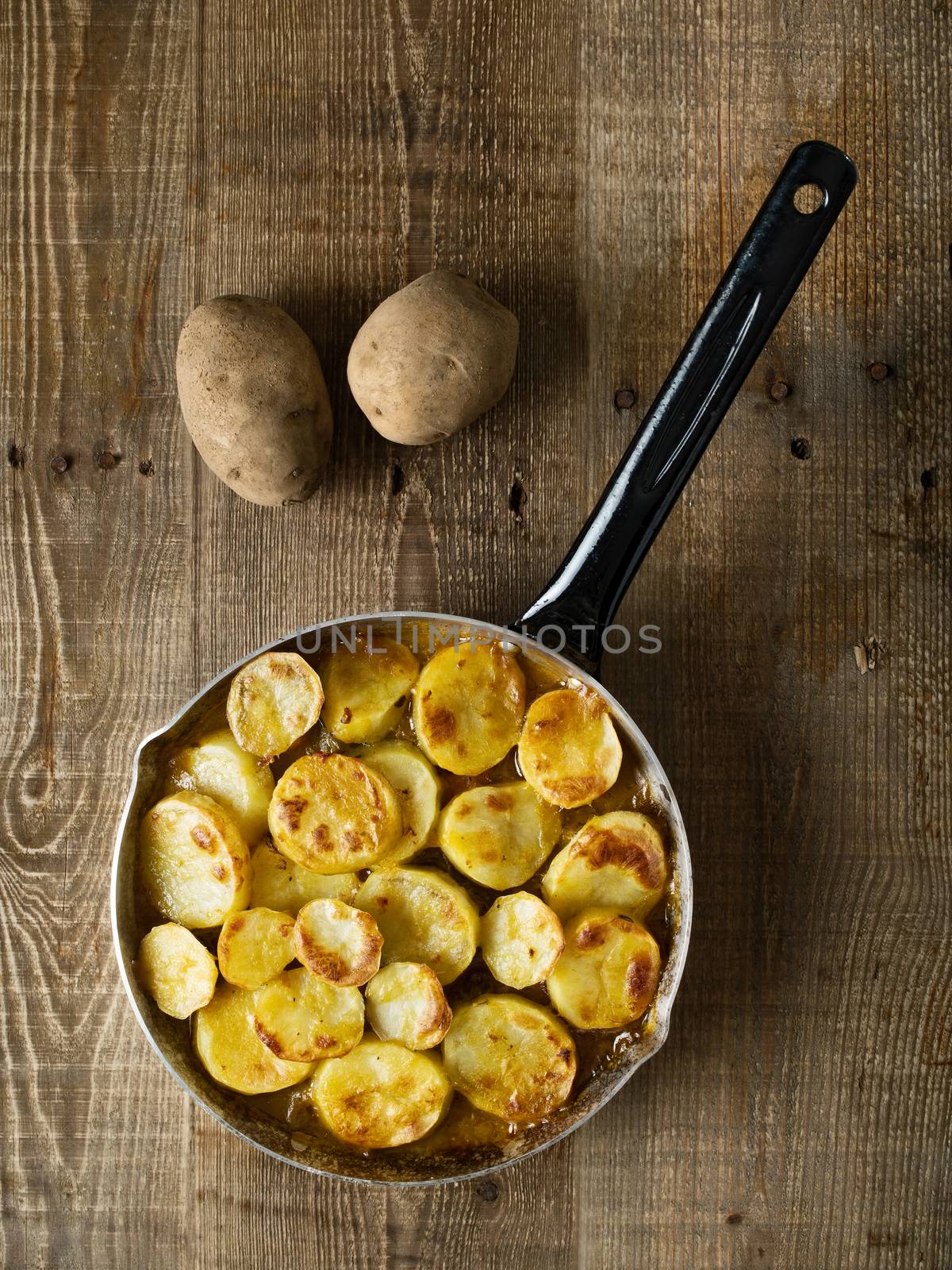 close up of rustic english lancashire hotpot