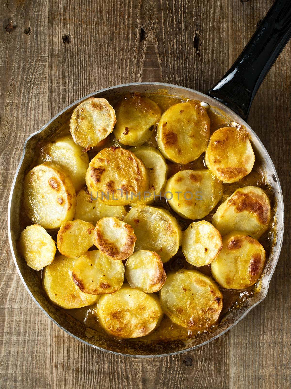 close up of rustic english lancashire hotpot