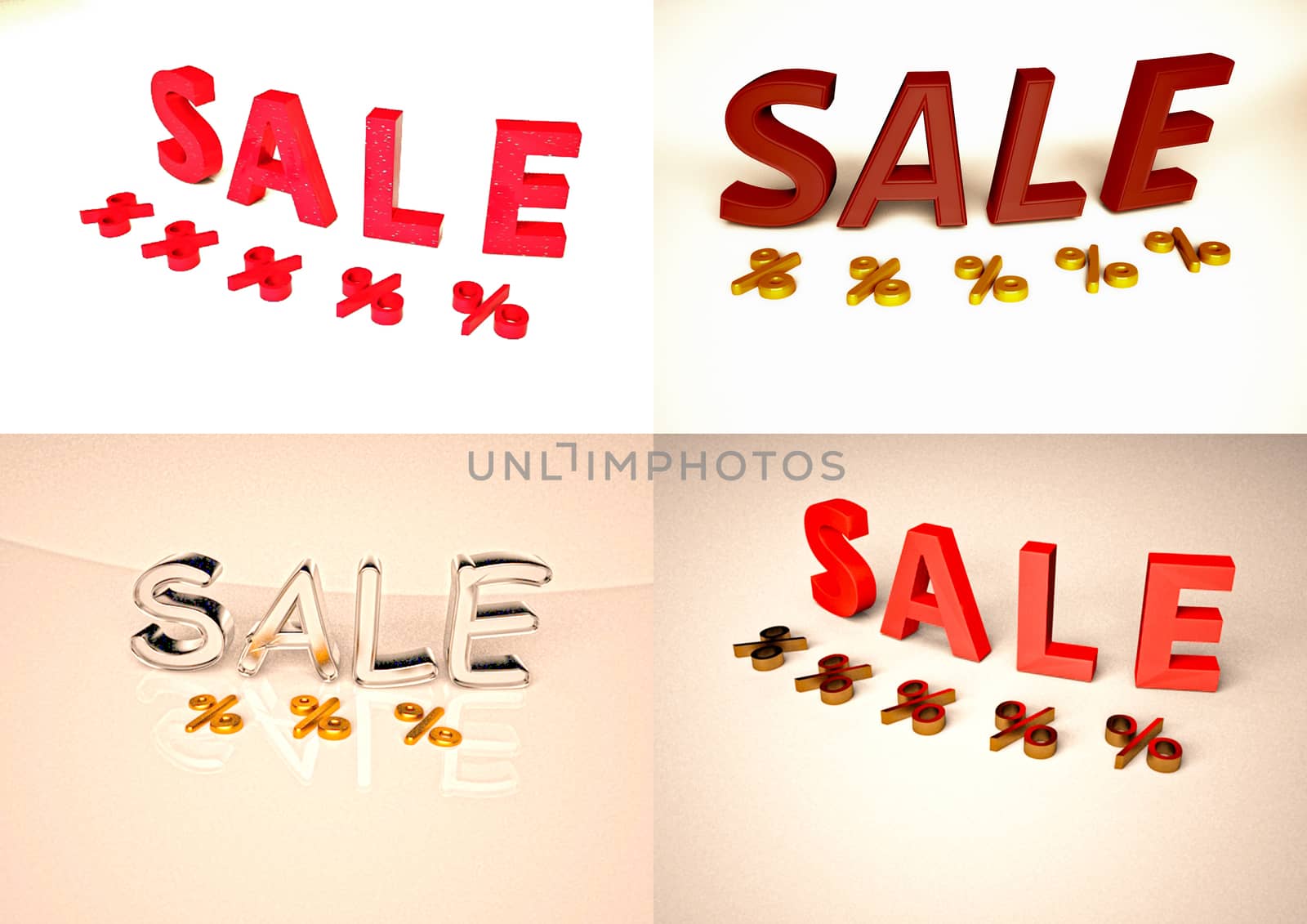 Set of pictures dimensional inscription of SALE and percents near it.