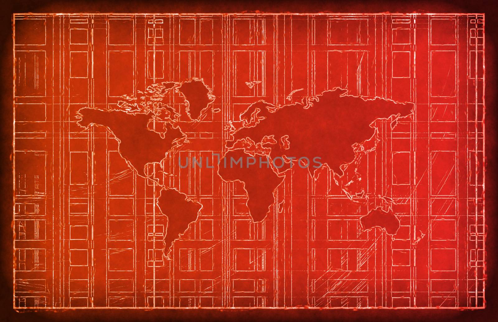 International Travel Around the World Map as Concept