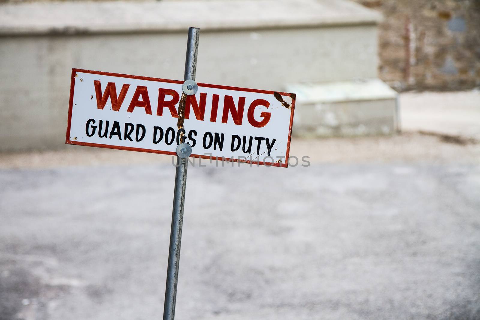 Warning sign to prevent people from entering.