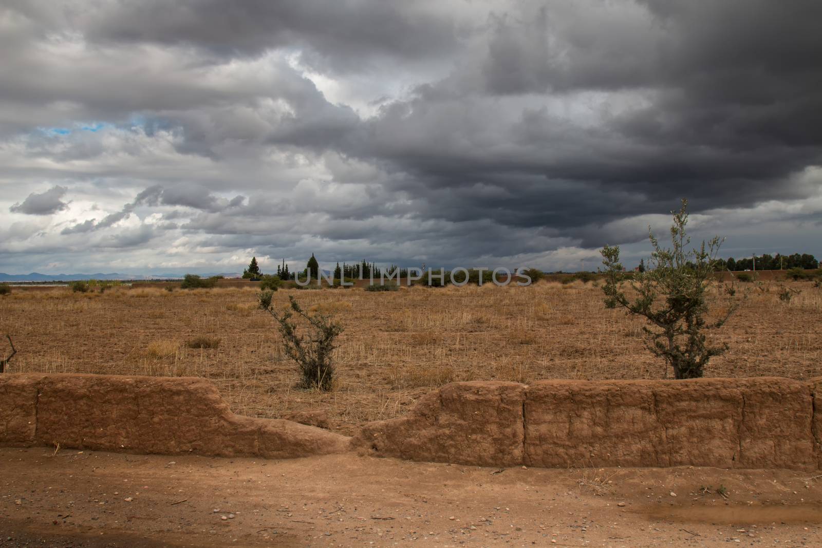 Autumn Countryside with Clouds, Morocco by YassminPhoto