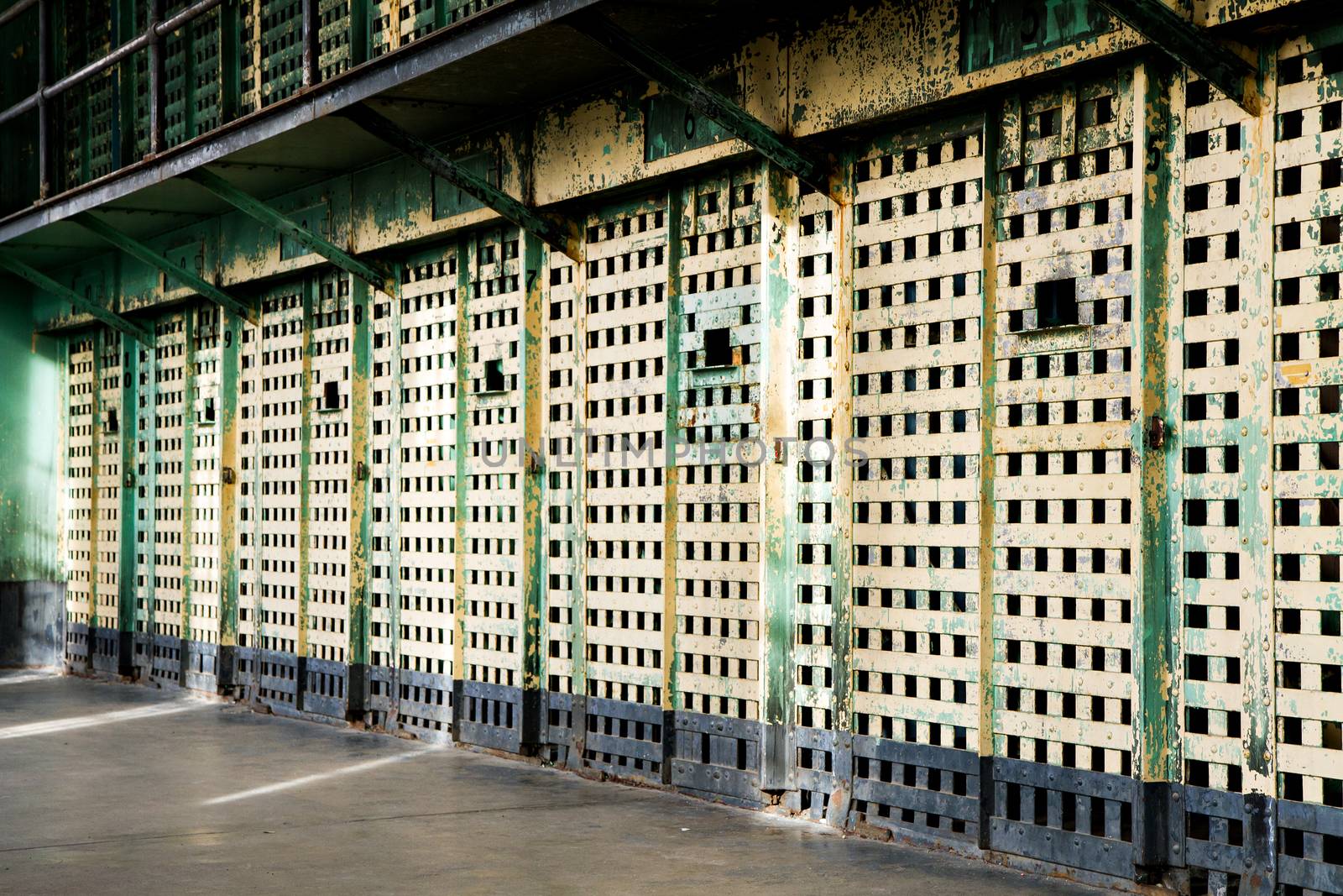 Prise cells closed up where they would hold convicts