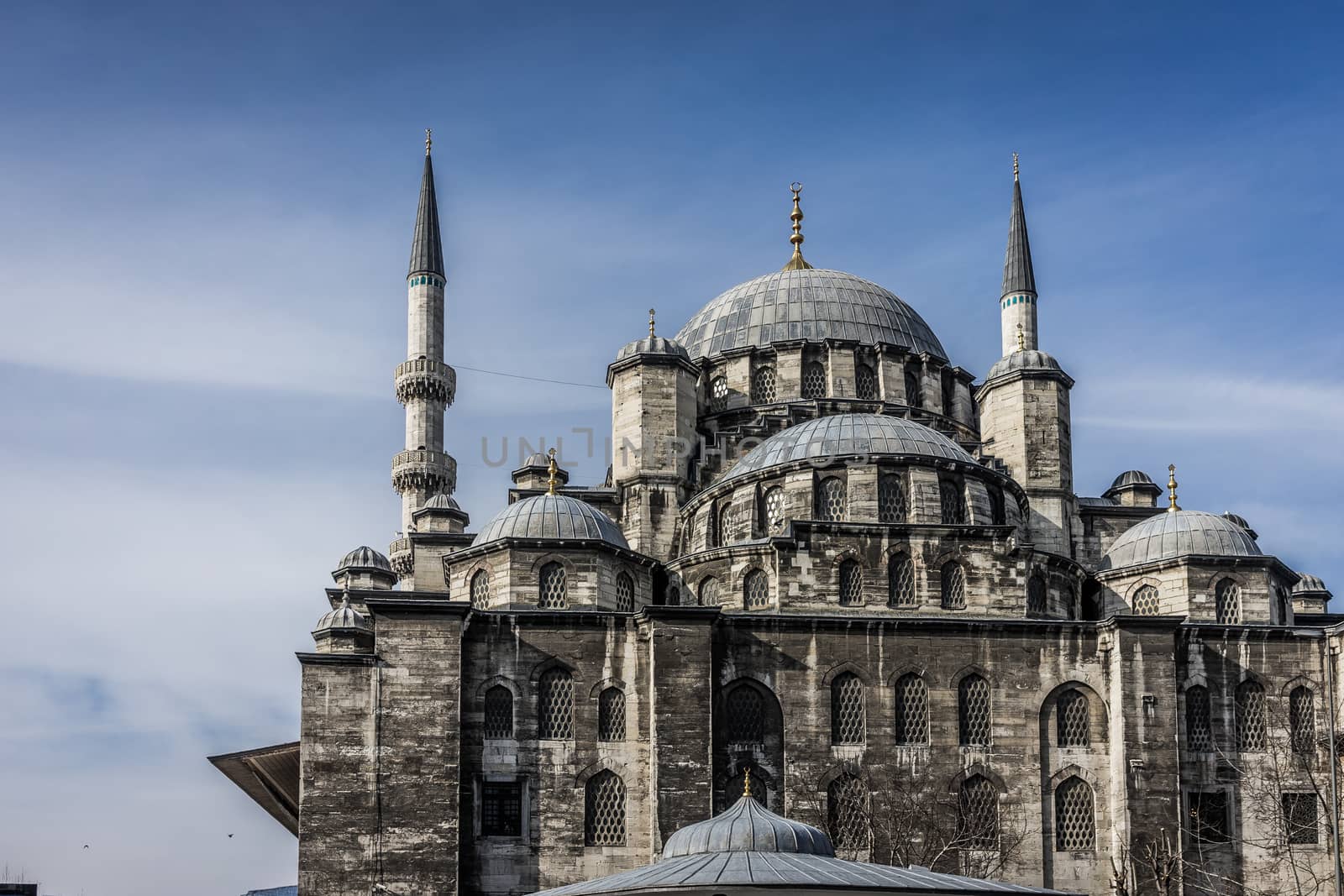 A shot of the New Mosque in Istanbul, Turkey.