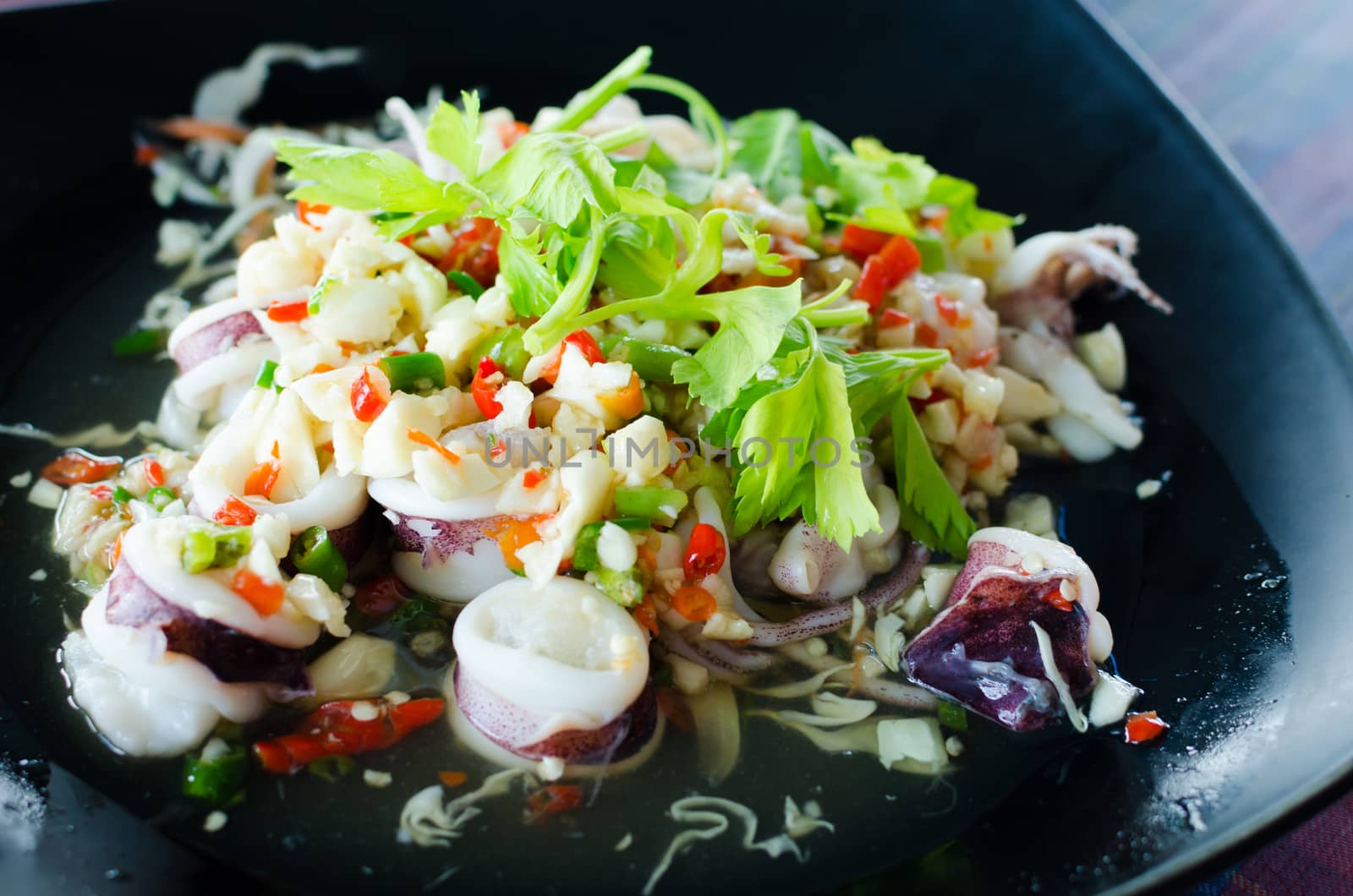 Thai spicy squid salad  by nop16
