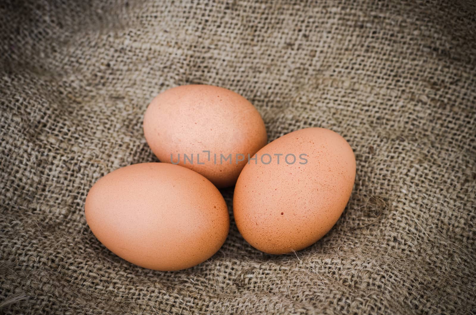 Chicken egg of Still Life on Linen.
