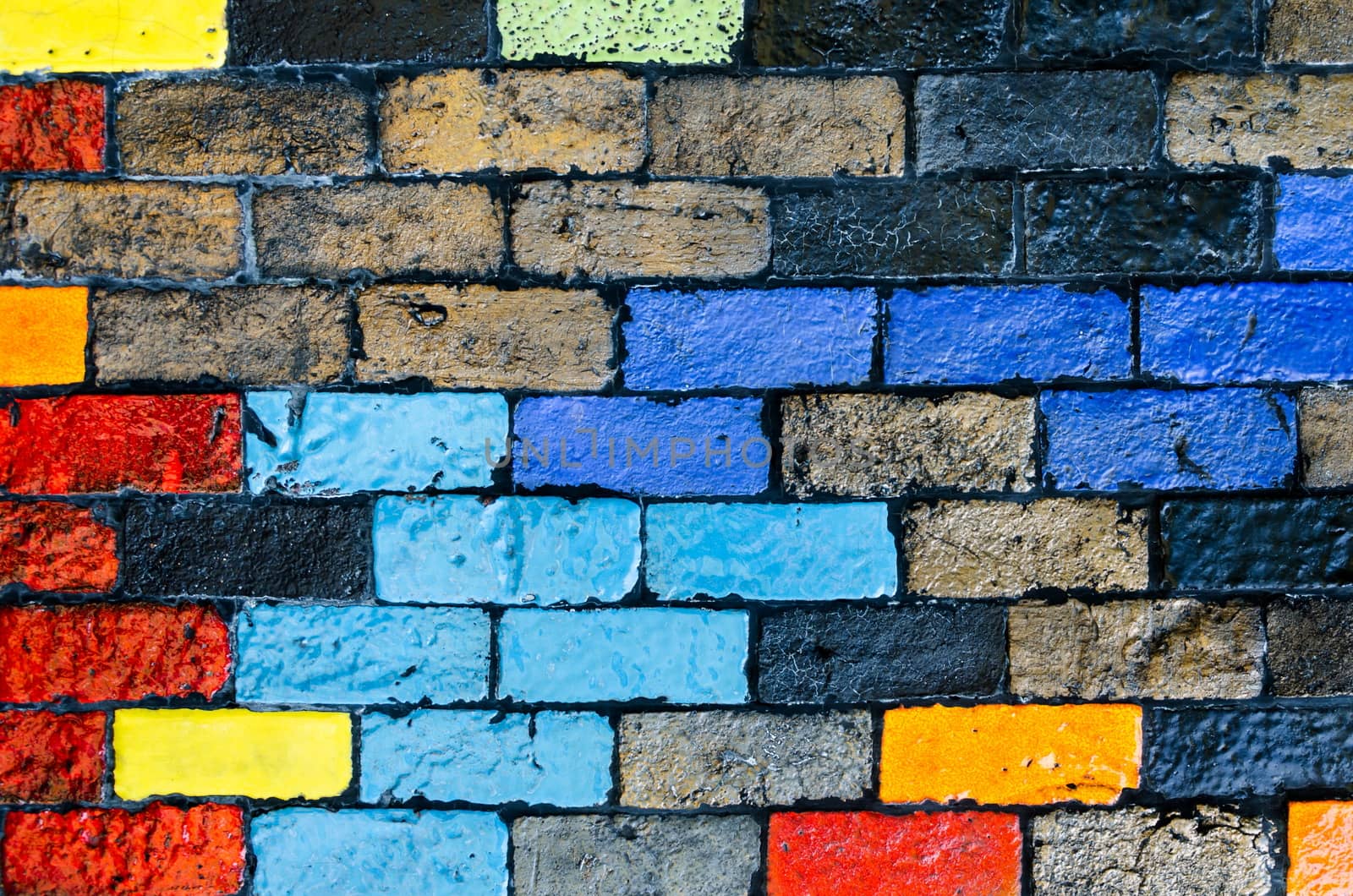 Colorful brick wall by nop16
