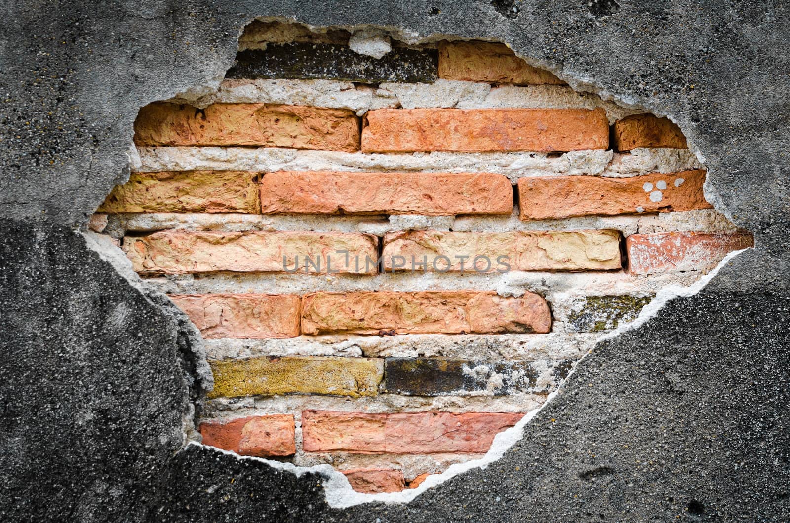 cracked concrete  brick wall background,concept obstacle and bar by nop16