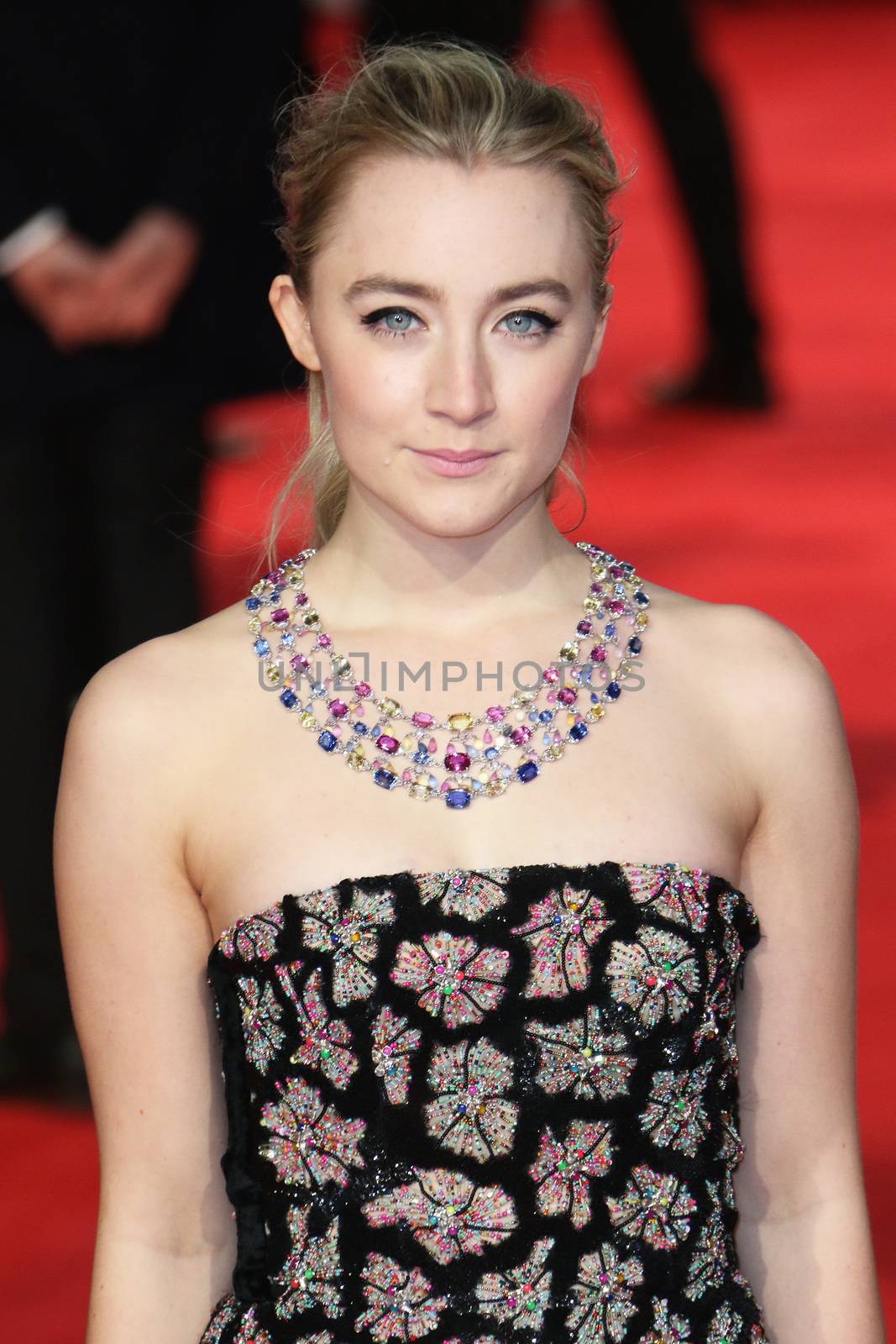 UK, London: Irish American actress Saoirse Ronan poses on the red Carpet at the EE British Academy Film Awards, BAFTA Awards, at the Royal Opera House in London, England, on 14 February 2016.