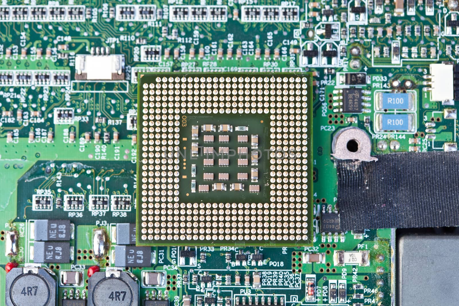 Macro picture of computer electronics