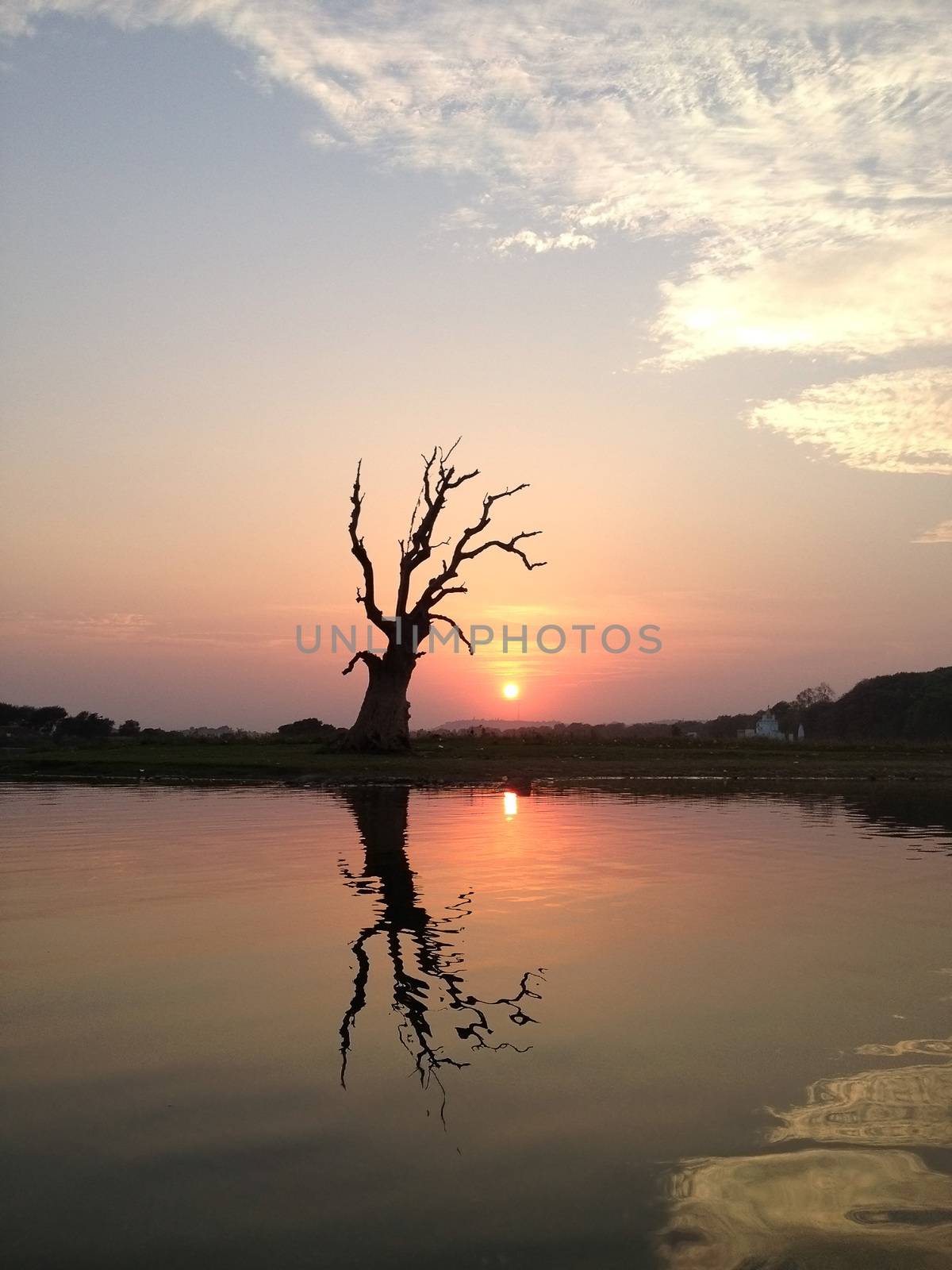 sunset in mandalay, myanmar