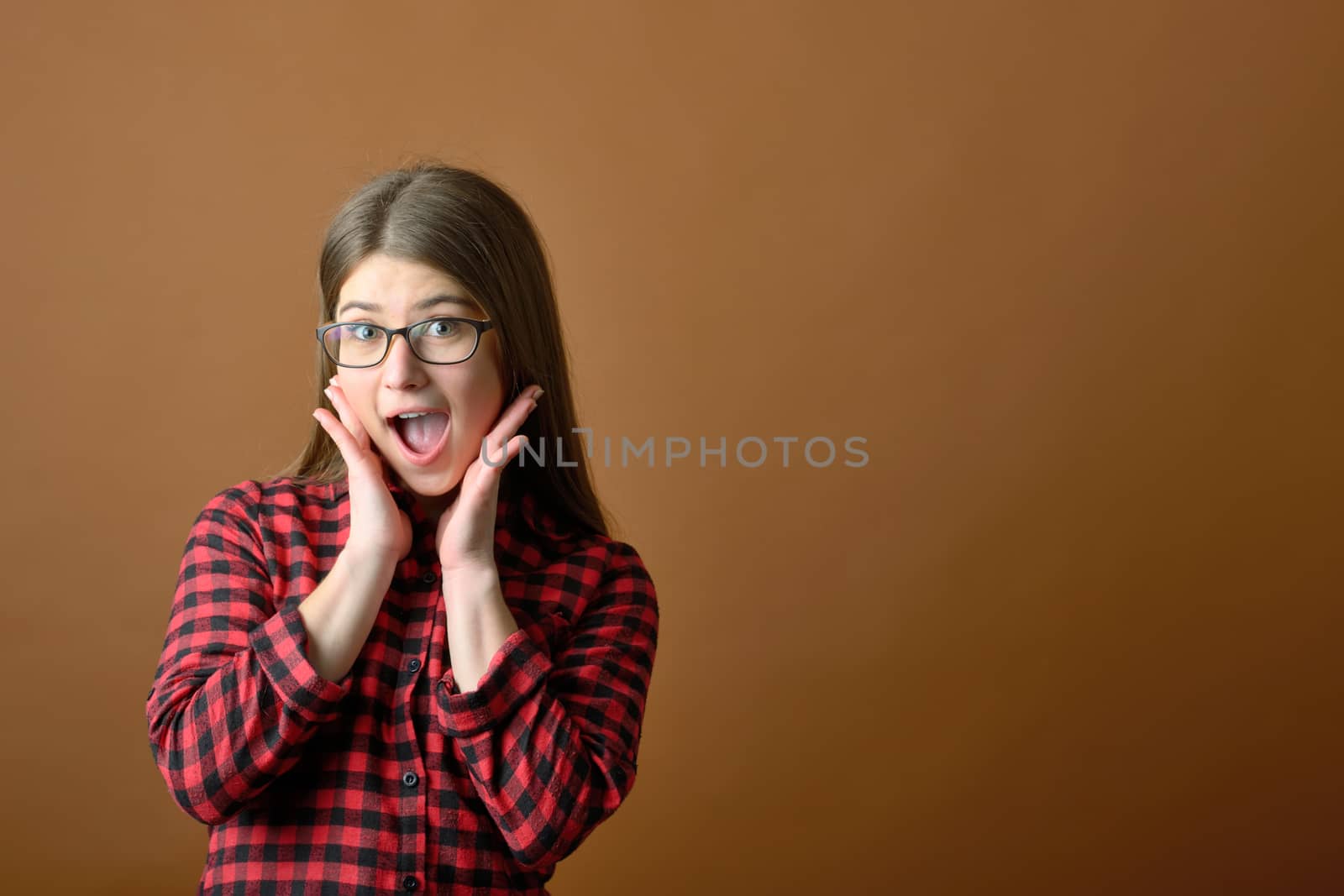 Surprised happy teen girl by mady70