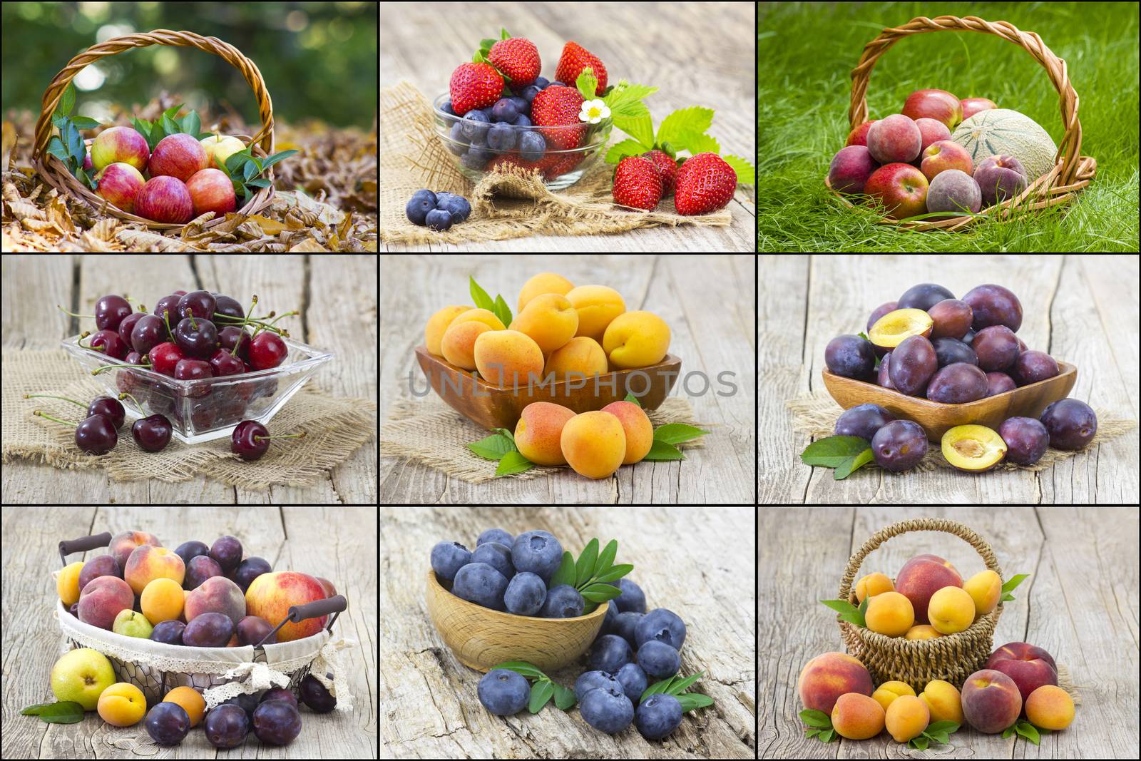 fresh fruits - collage by miradrozdowski