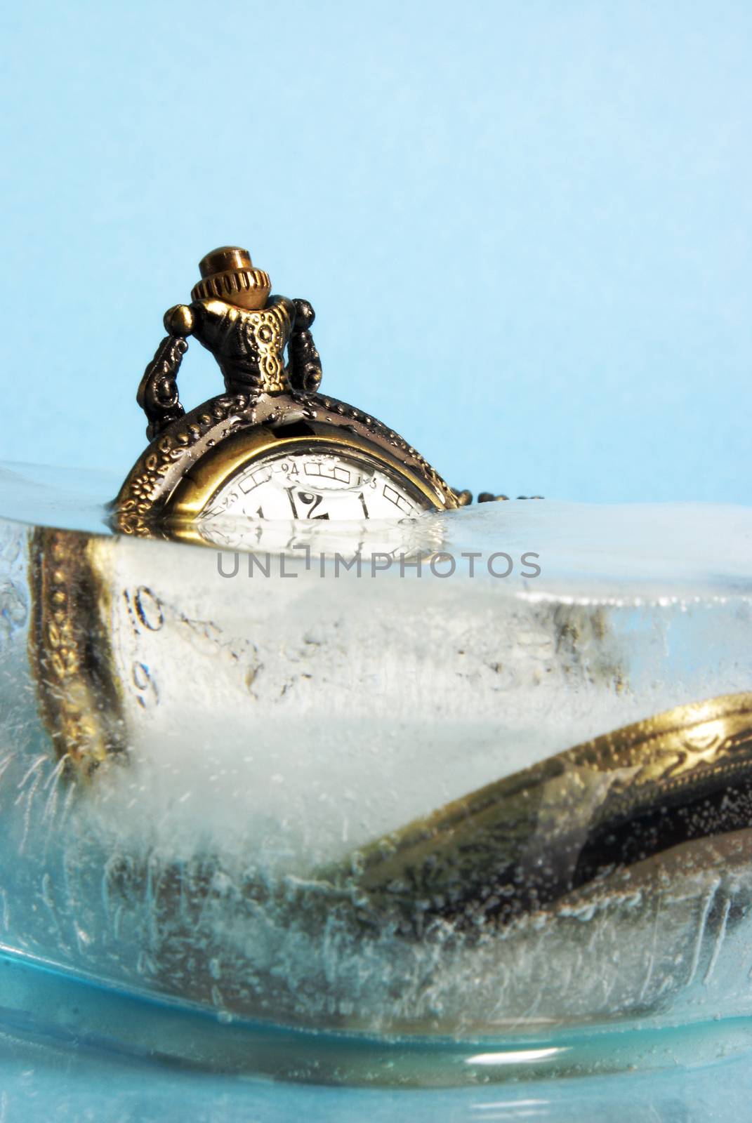 A block of ice has trapped this measurement of time in its cold deep freeze.