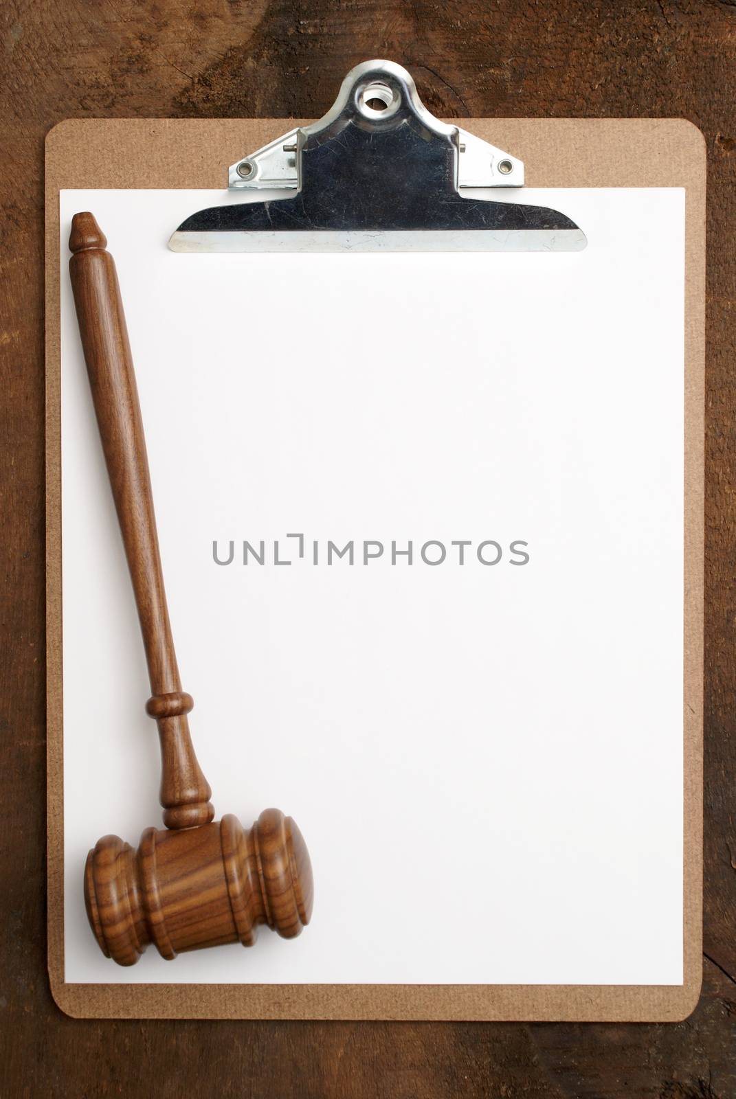 A legal message board with blank white bond paper for your copy to be inserted.