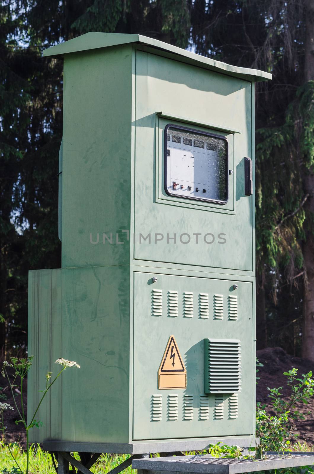 Transformer cabinet, electrical control box for outdoor installations.