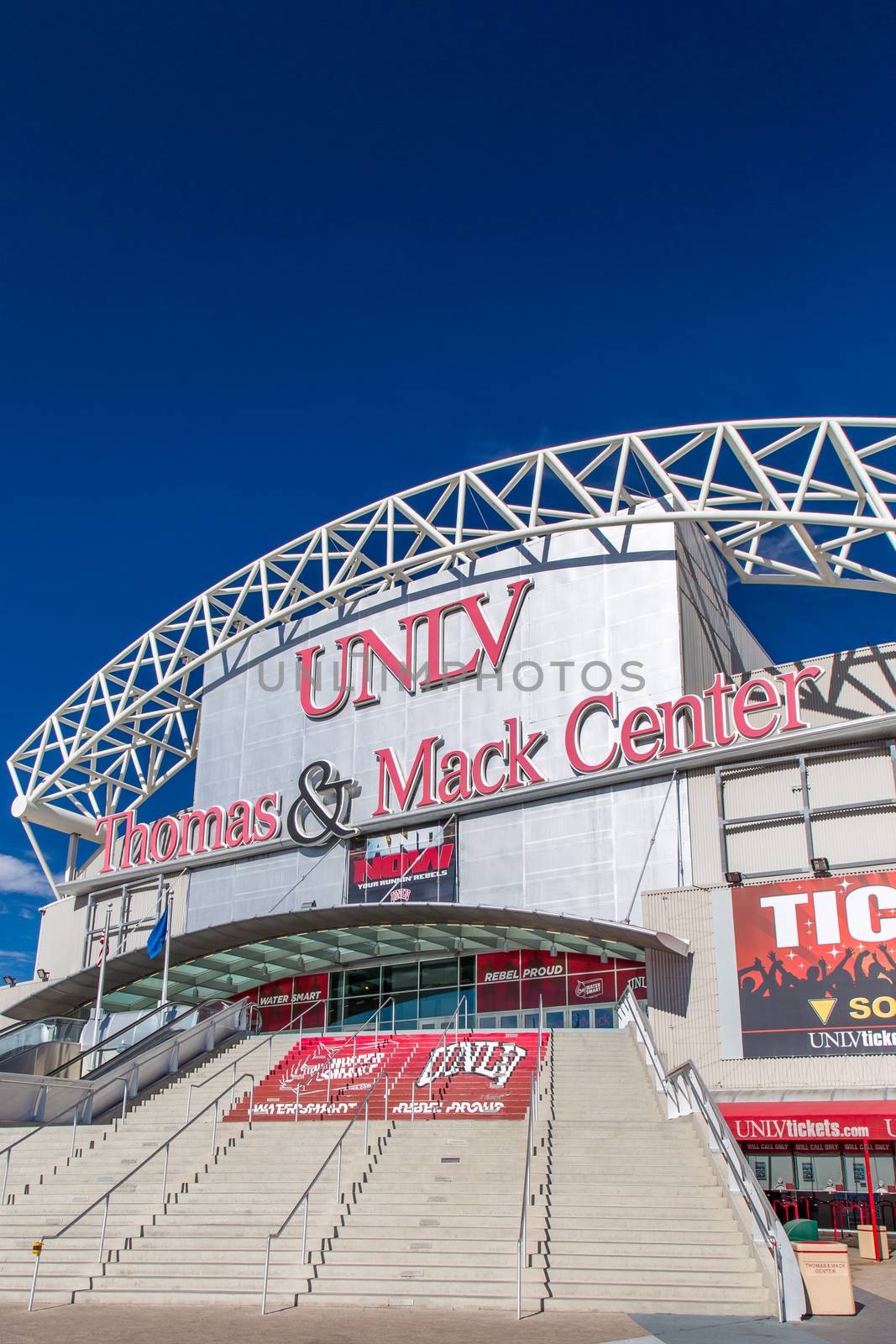 LAS VEGAS, NV/USA - FEBRUARY 13, 2016: Thomas & Mack Center on Campus of University of Nevada, Las Vegas. Thomas & Mack Center is a basketball arena.