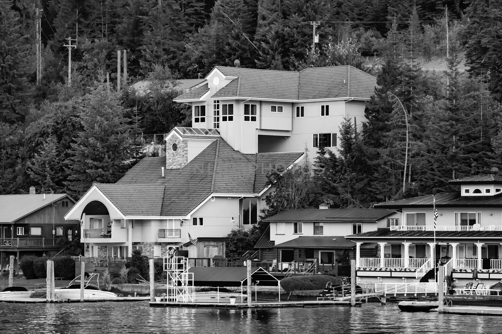 Homes on Lake Coeur d'Alene, Idaho