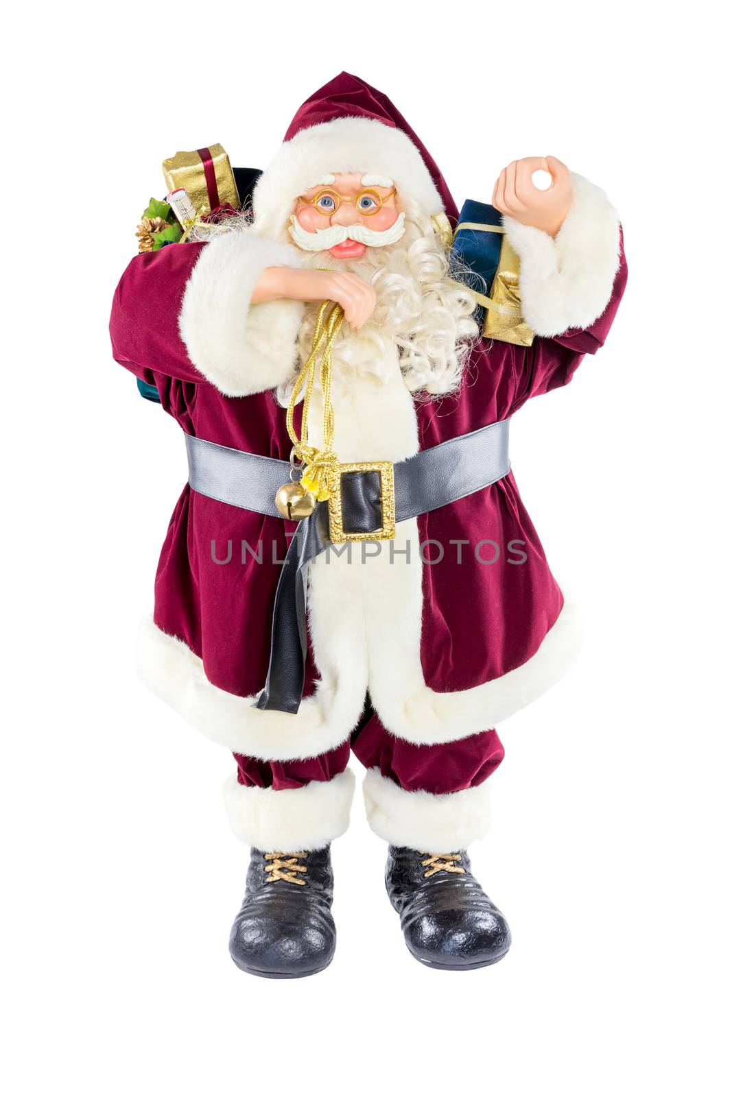 Standing model of Santa Claus isolated on white background by BenSchonewille