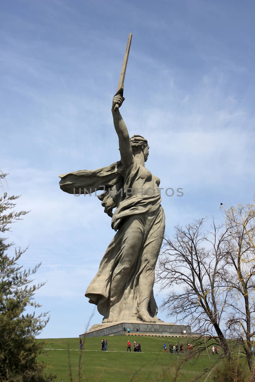 greatest sculpture in the world "Motherland" on Mamayev Kurgan in the city of Volgograd