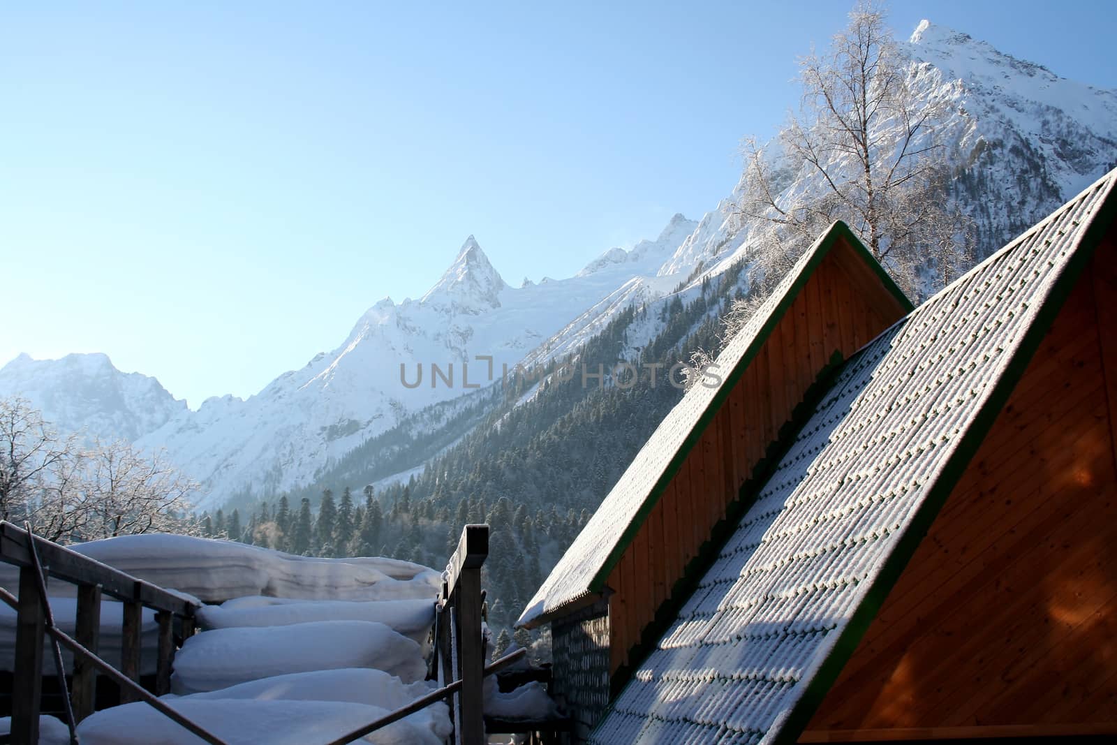 In the mountains of Dombai, Caucasus