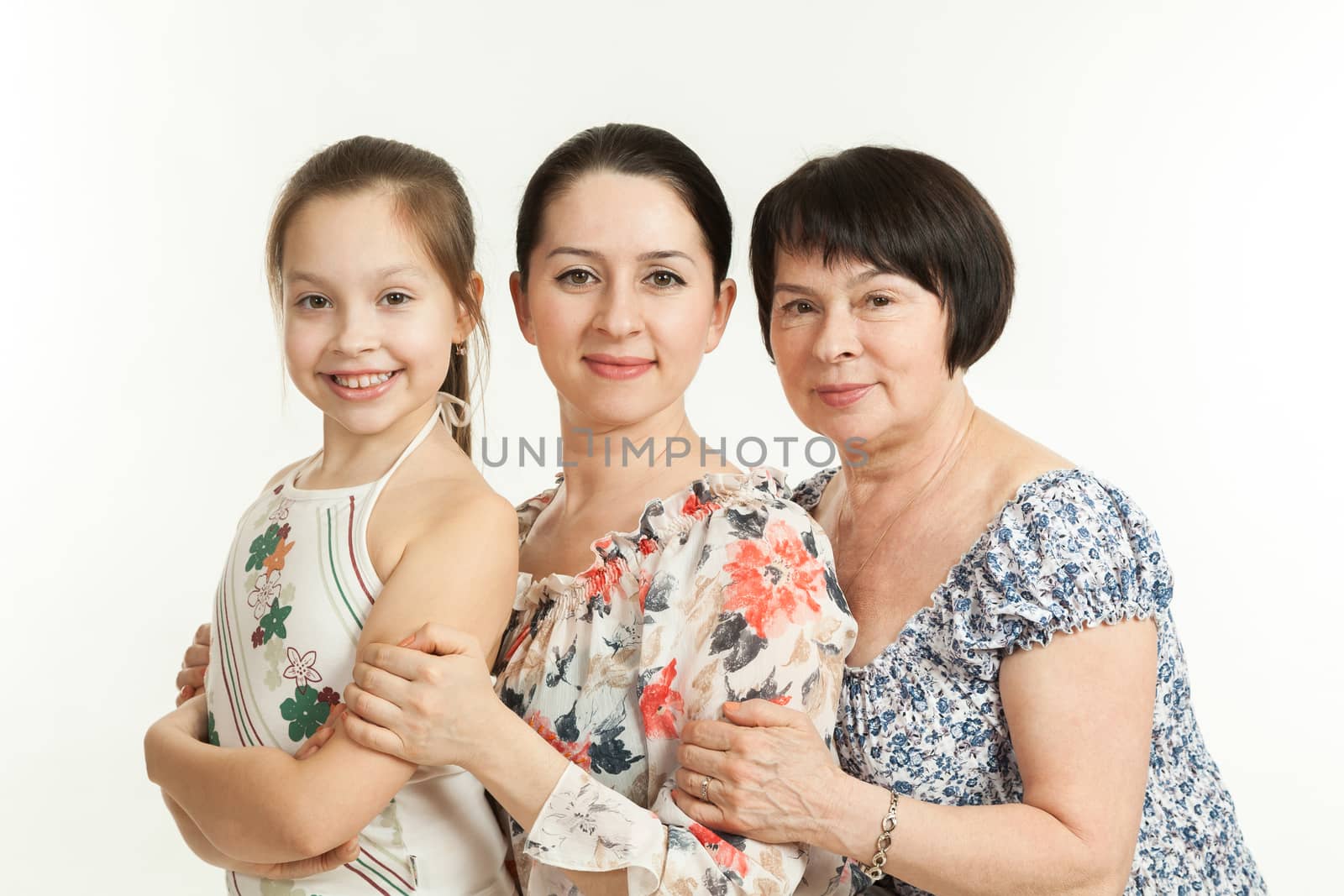three generations of women. grandmother, mother and daughter