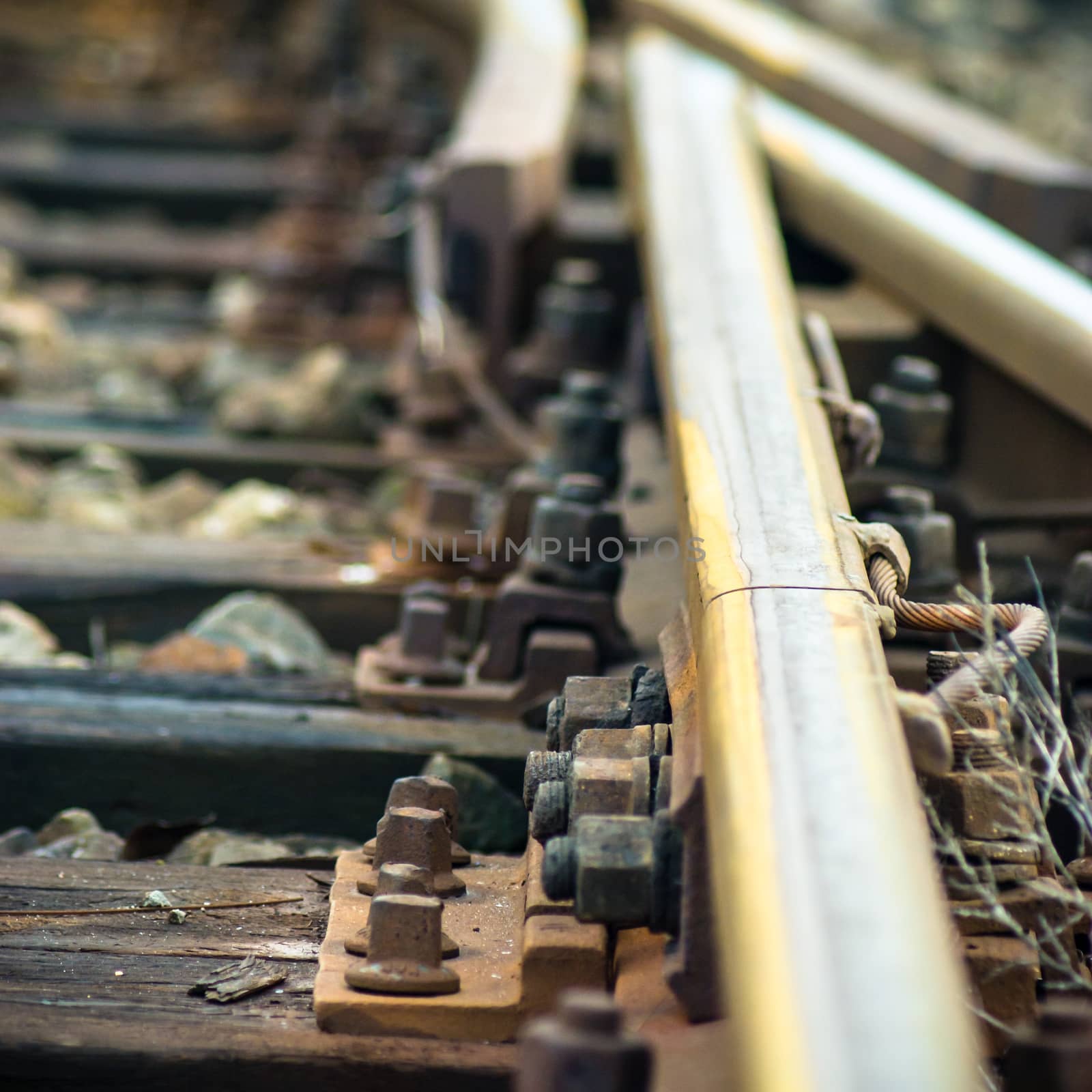 view of the railway track on a sunny day