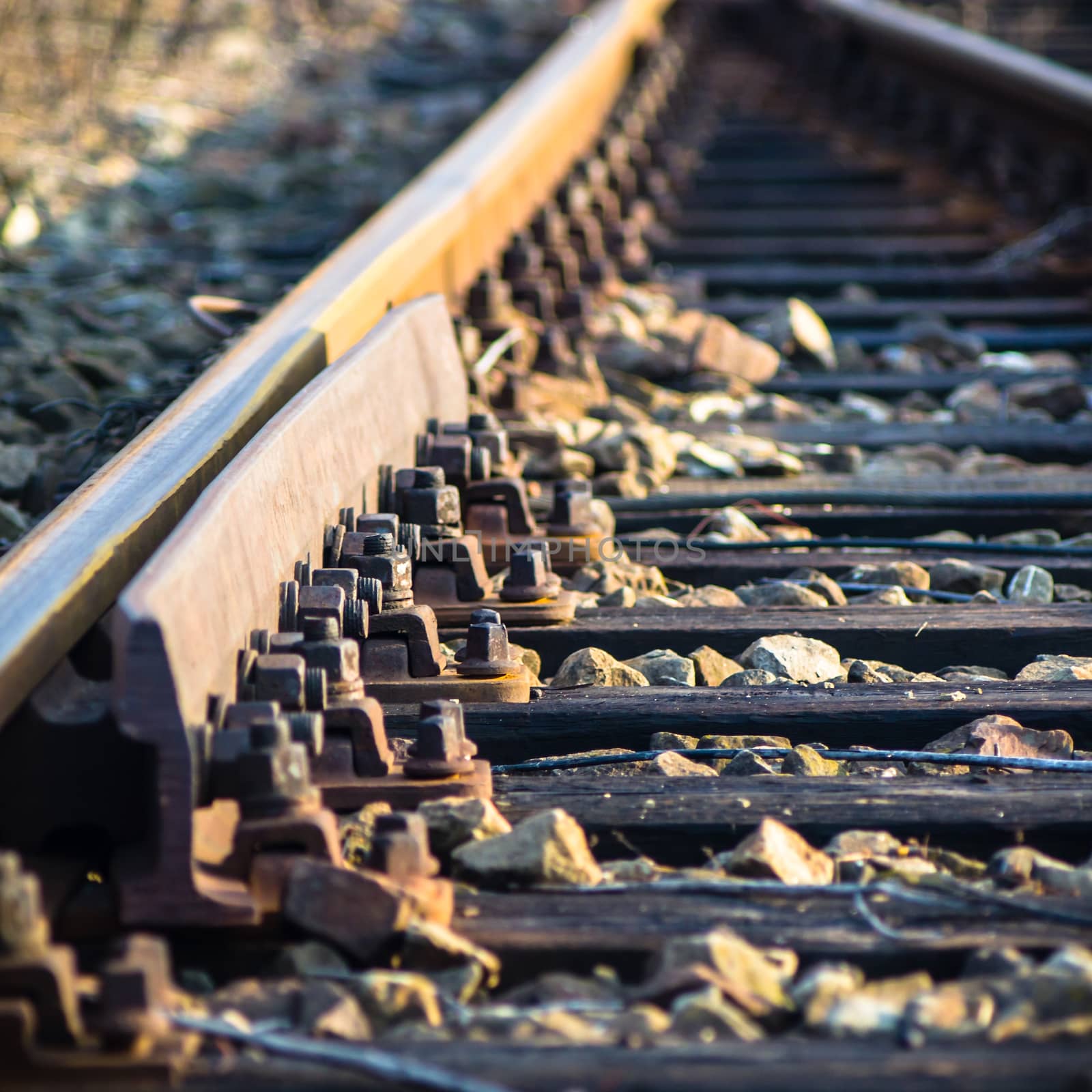 view of the railway track on a sunny day