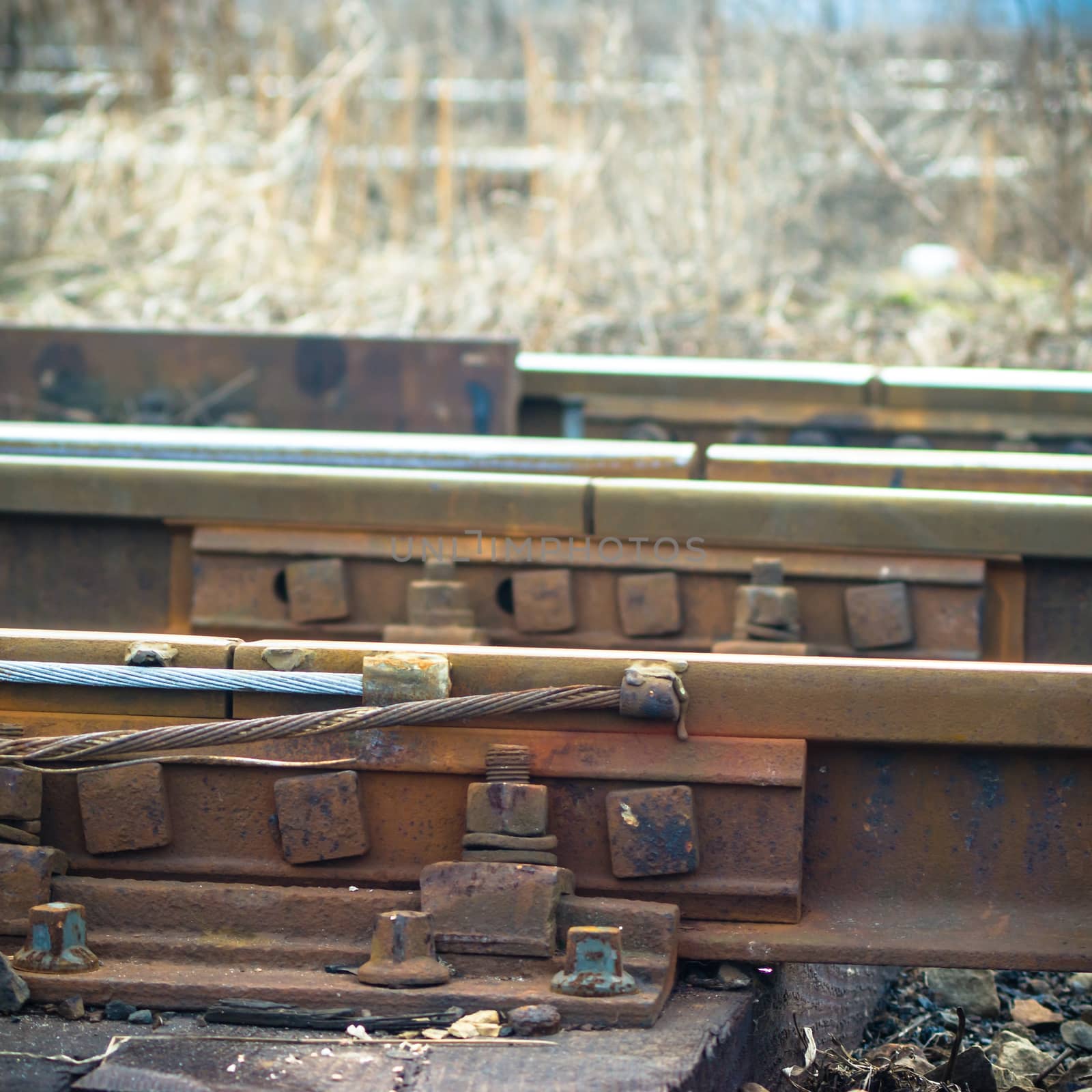 view of the railway track on a sunny day