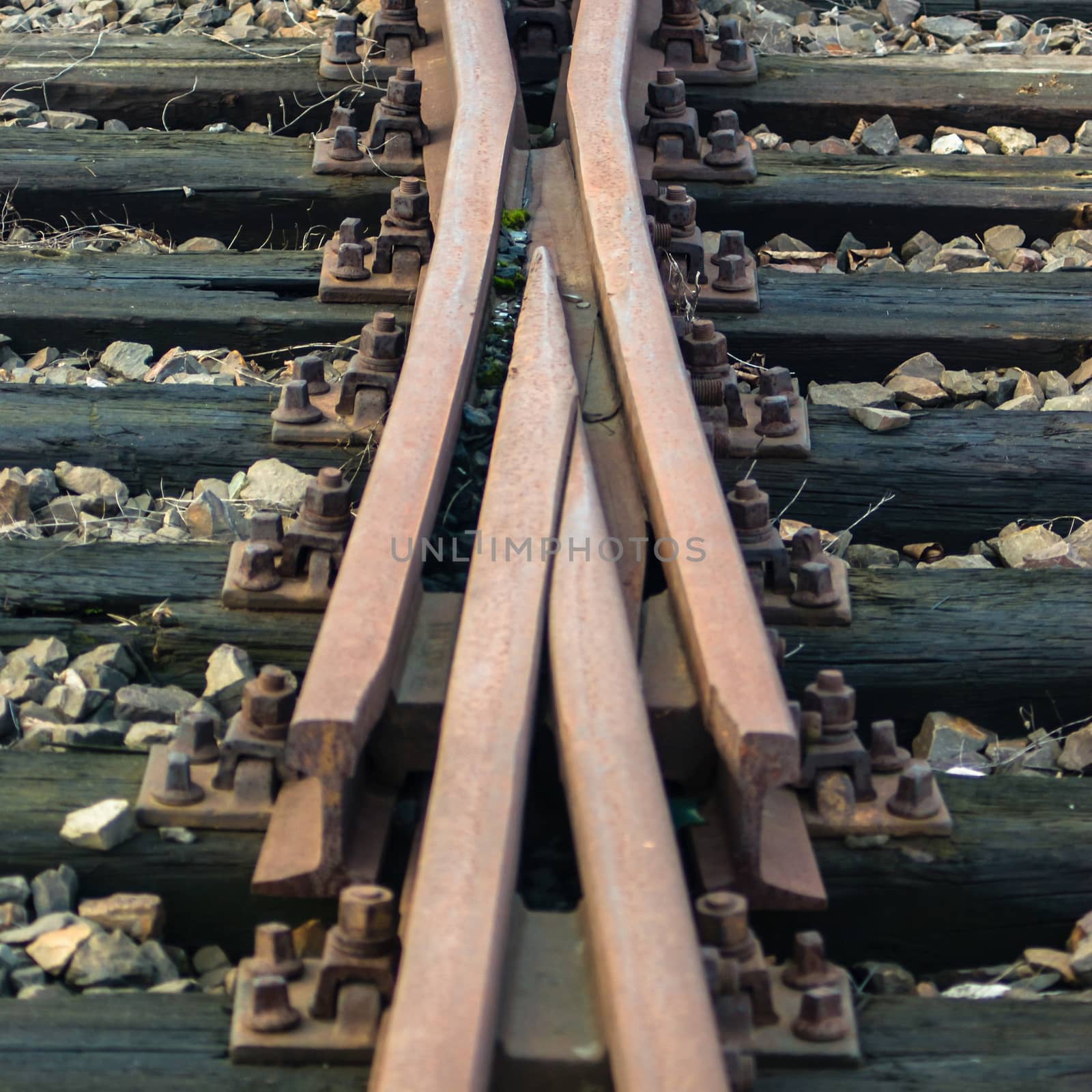 view of the railway track on a sunny day