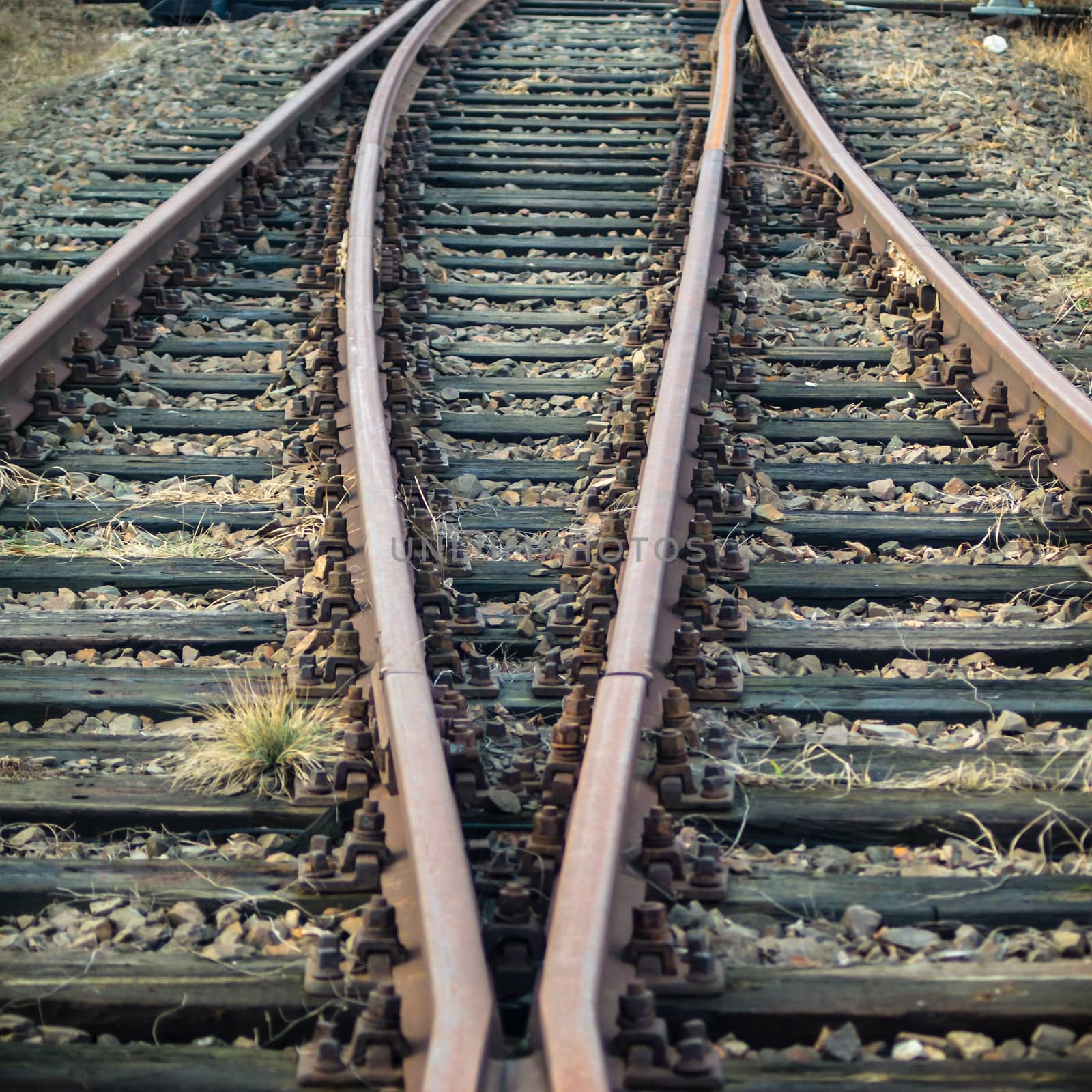 view of the railway track on a sunny day