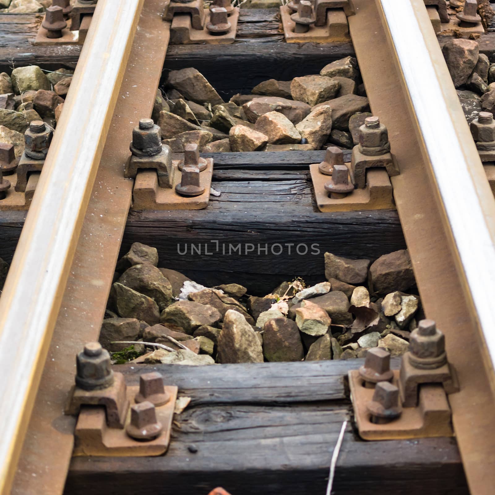 view of the railway track on a sunny day