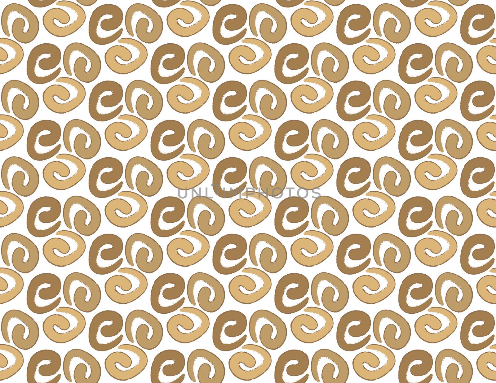 background or textile pattern with coffee swirls