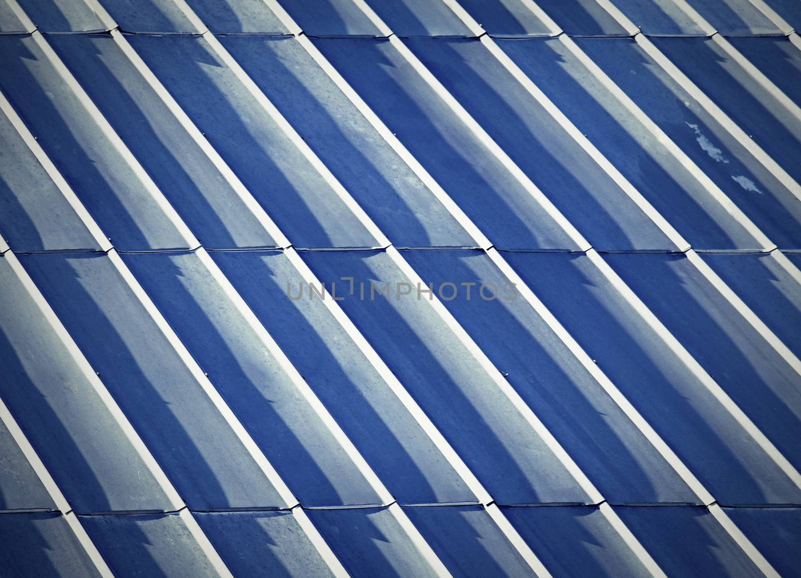 abstract background or texture blue retro steel roof