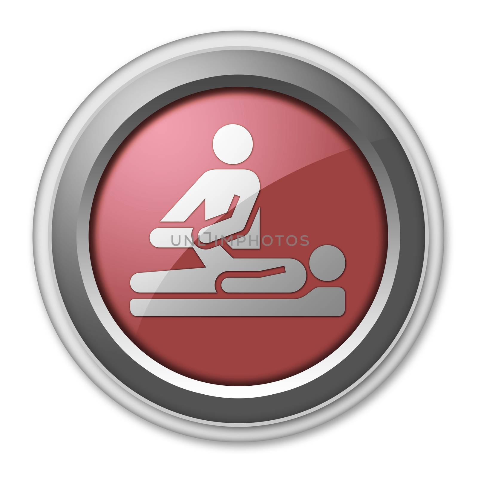 Icon, Button, Pictogram with Physical Therapy symbol