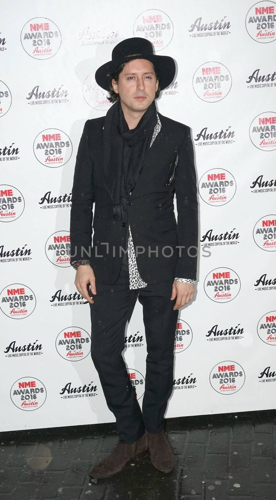 UNITED KINGDOM, London: British guitarist Carl Barât of The Libertines band attends the NME awards at O2 Academy Brixton on February 17, 2016 in London, England. 