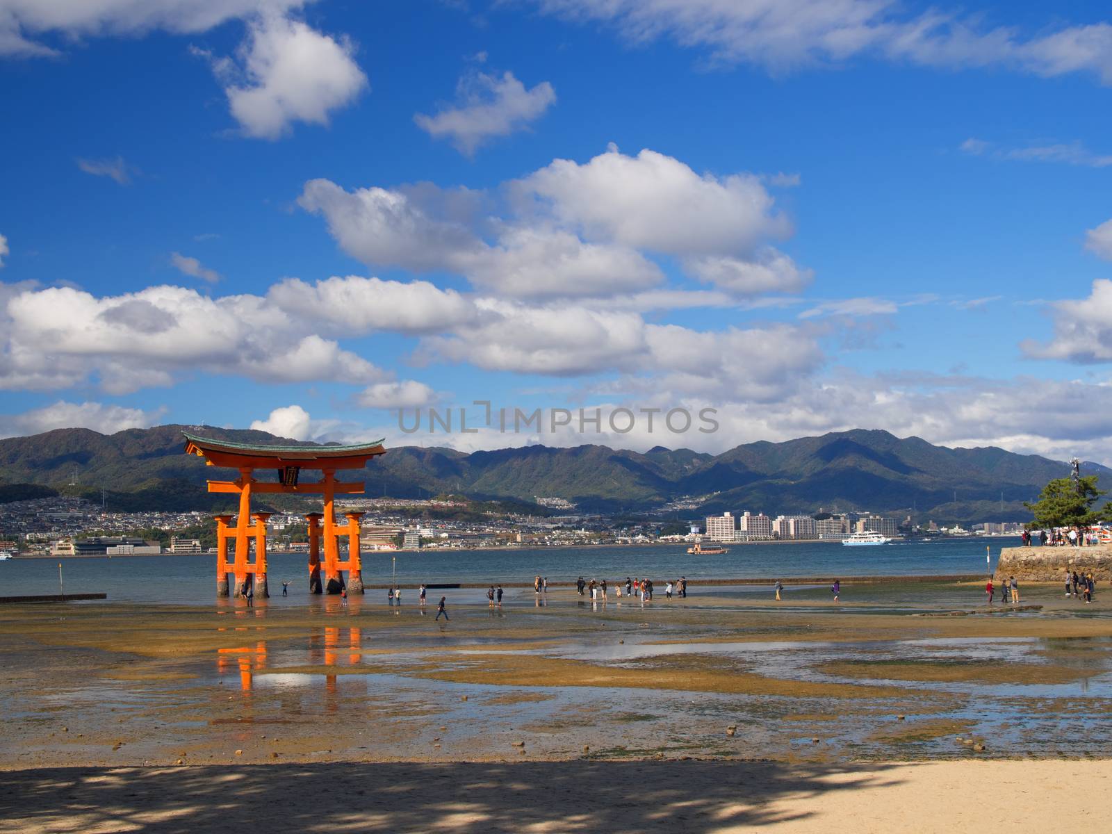 floating torri gate in miyajima japan by zkruger