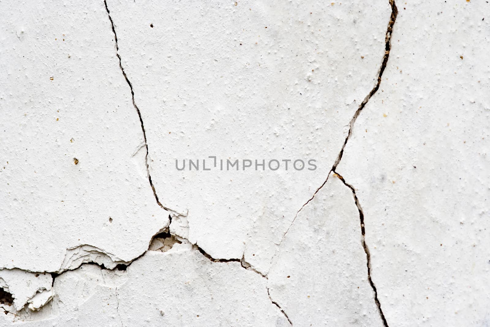 Detail of the old and cracked plaster - grunge texture