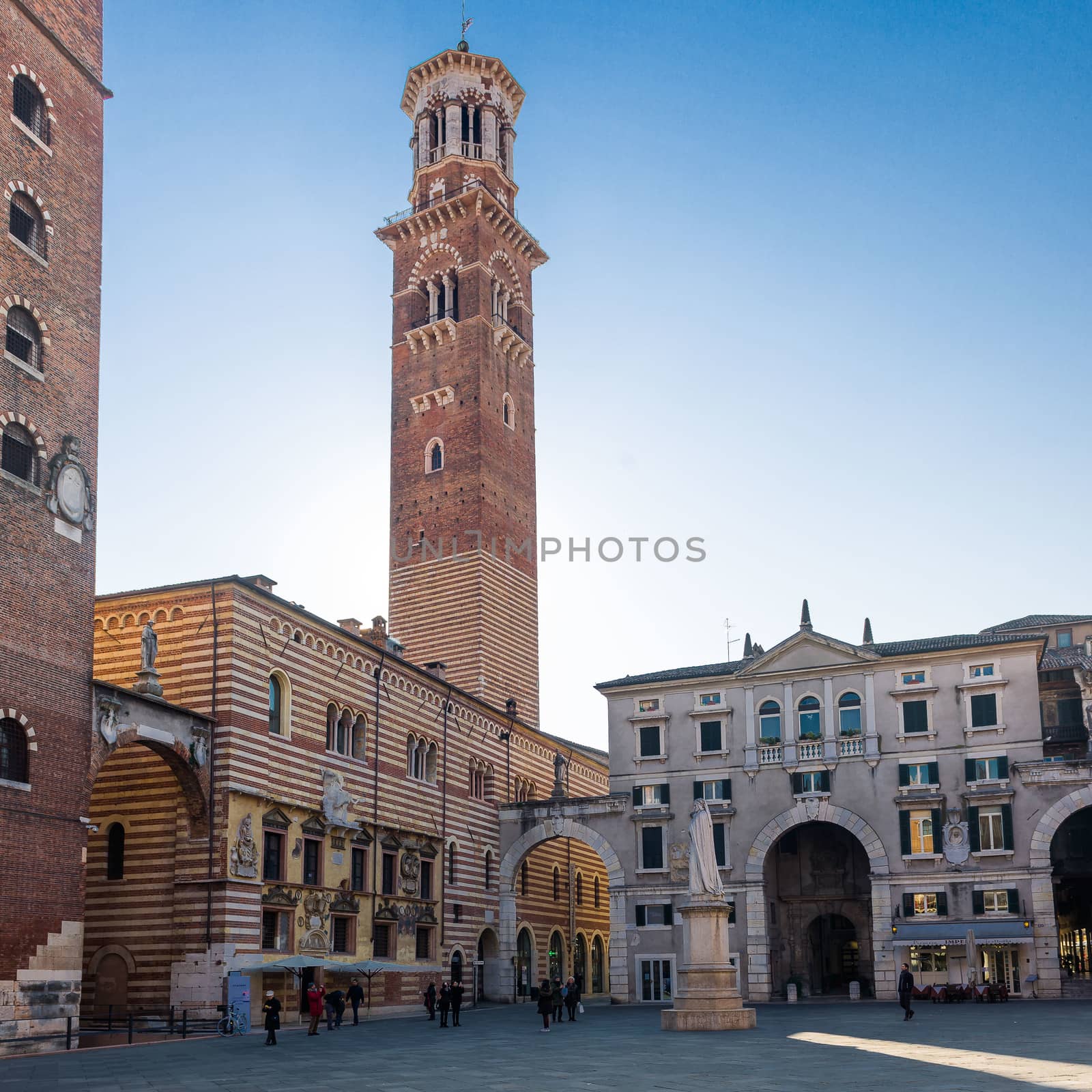 Piazza dei Signori also called Piazza Dante, a medieval square in the old town of Verona