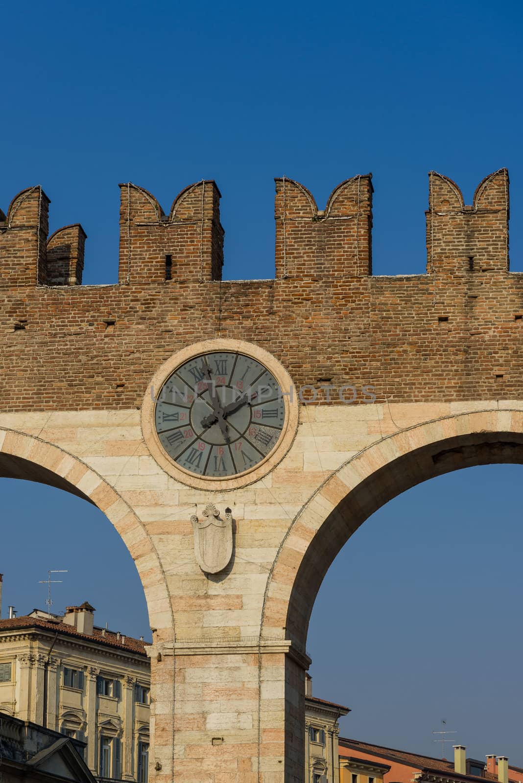 The medieval Porta Nuova, gate to the old town of Verona.