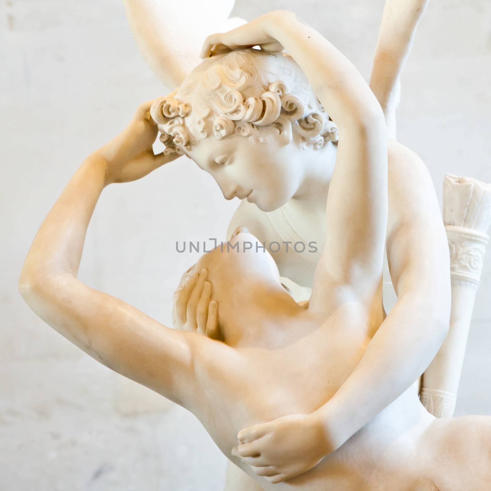 Antonio Canova's statue Psyche Revived by Cupid's Kiss, first commissioned in 1787, exemplifies the Neoclassical devotion to love and emotion